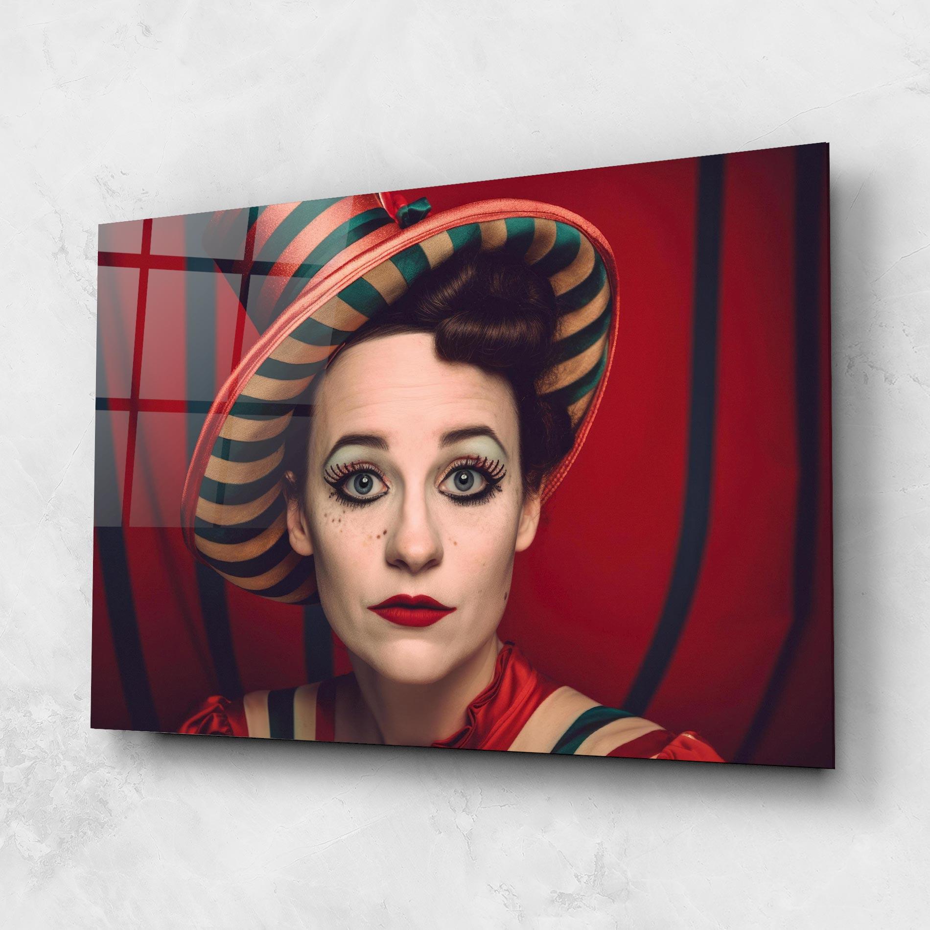 Üvegkép Carnival Vintage Portrait mockup 1