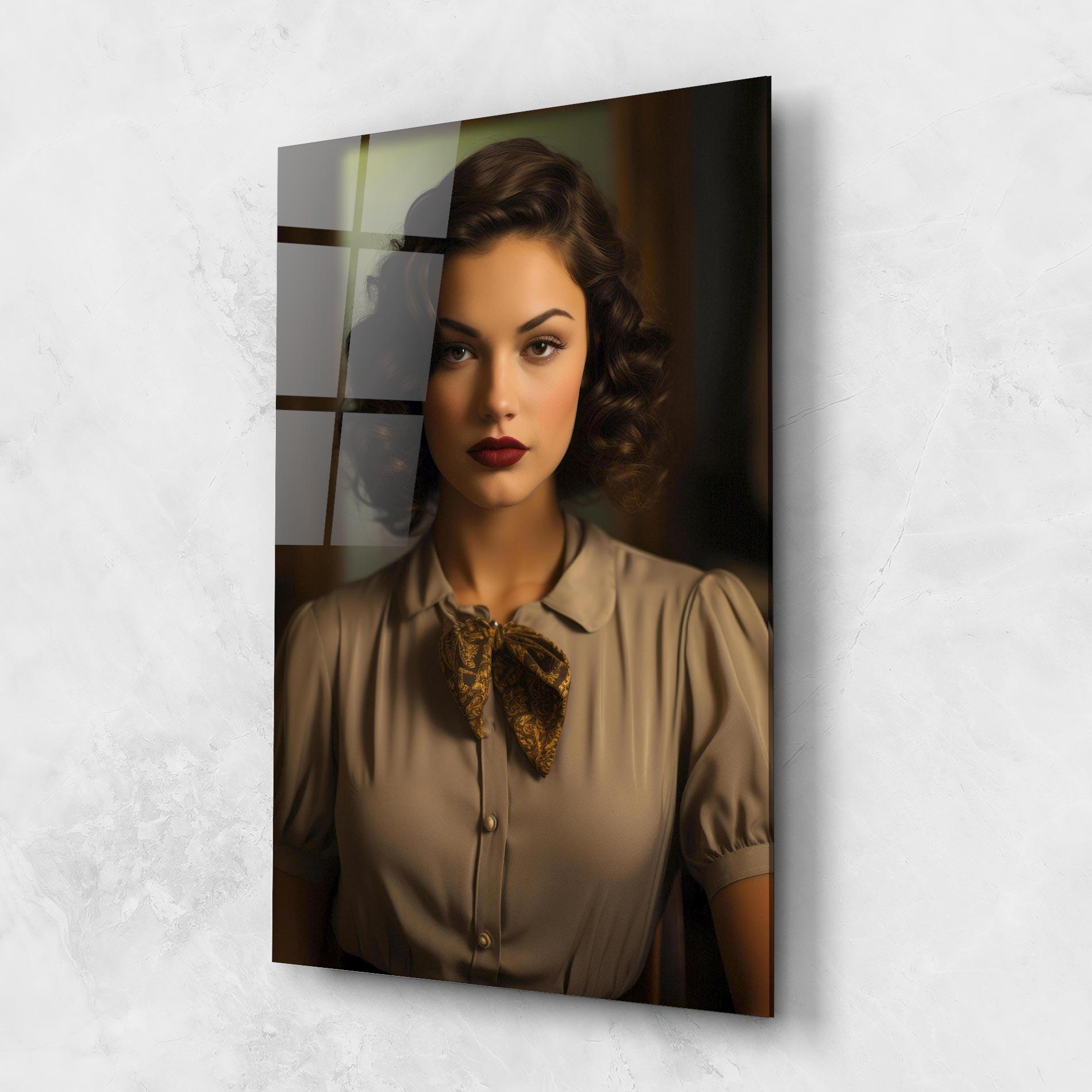 Üvegkép Beige Vintage Blouse mockup 1