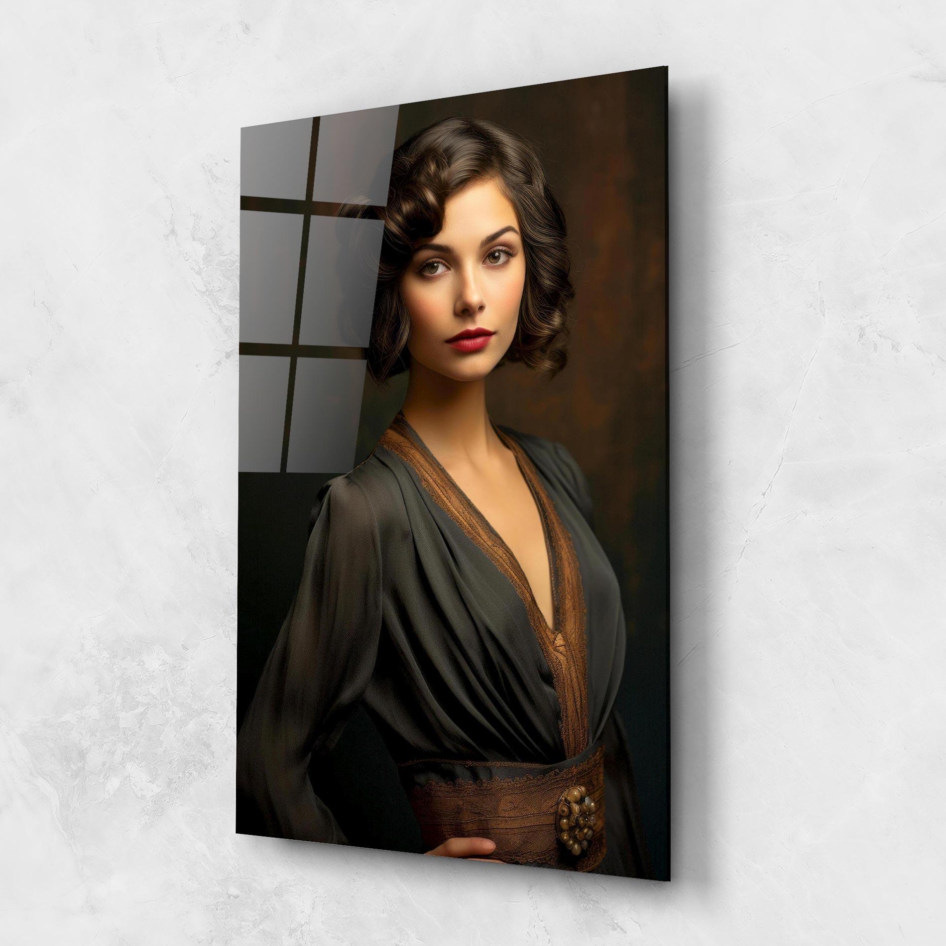 Üvegkép Black Vintage Dress mockup 1