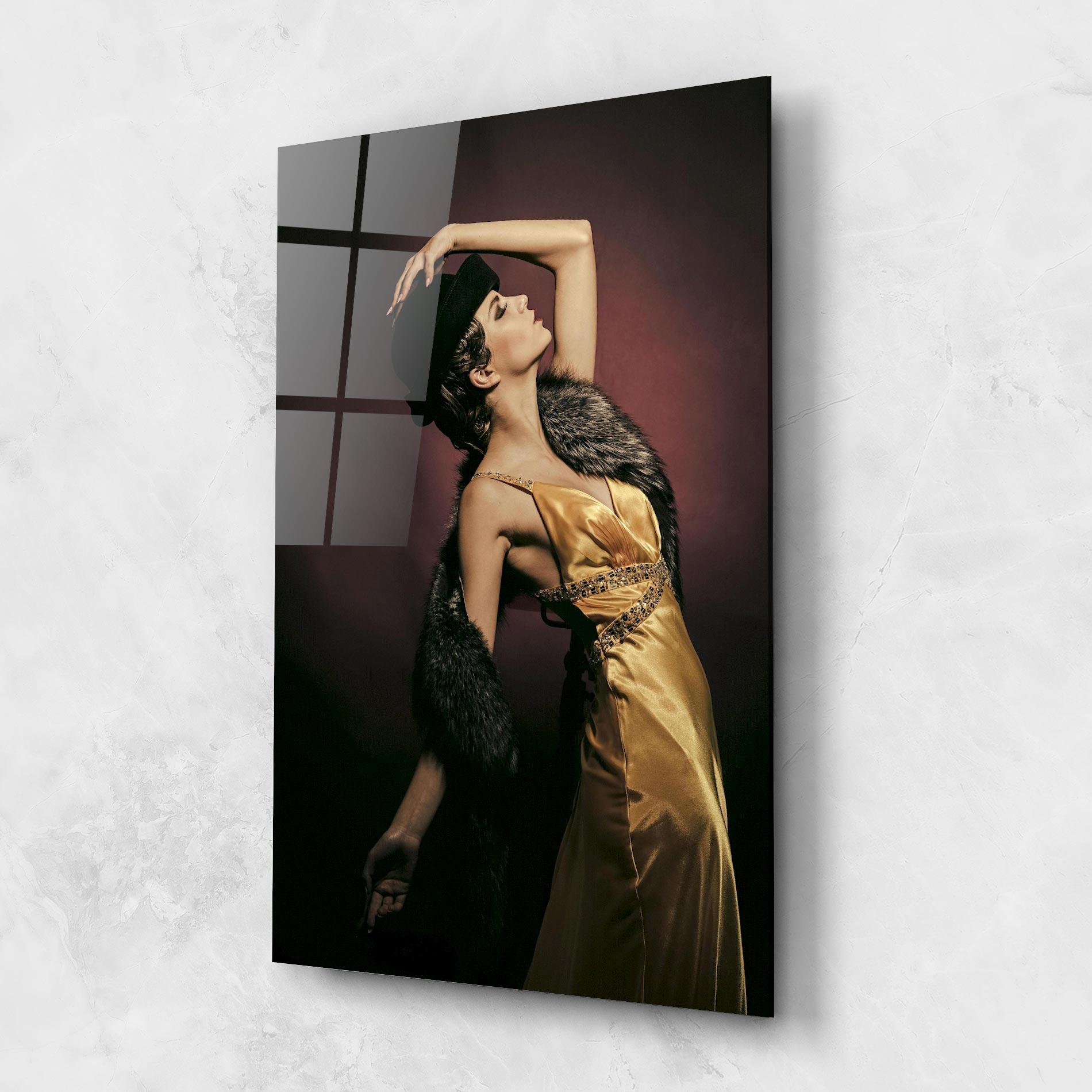 Üvegkép Dancing Vintage Clothes mockup 1