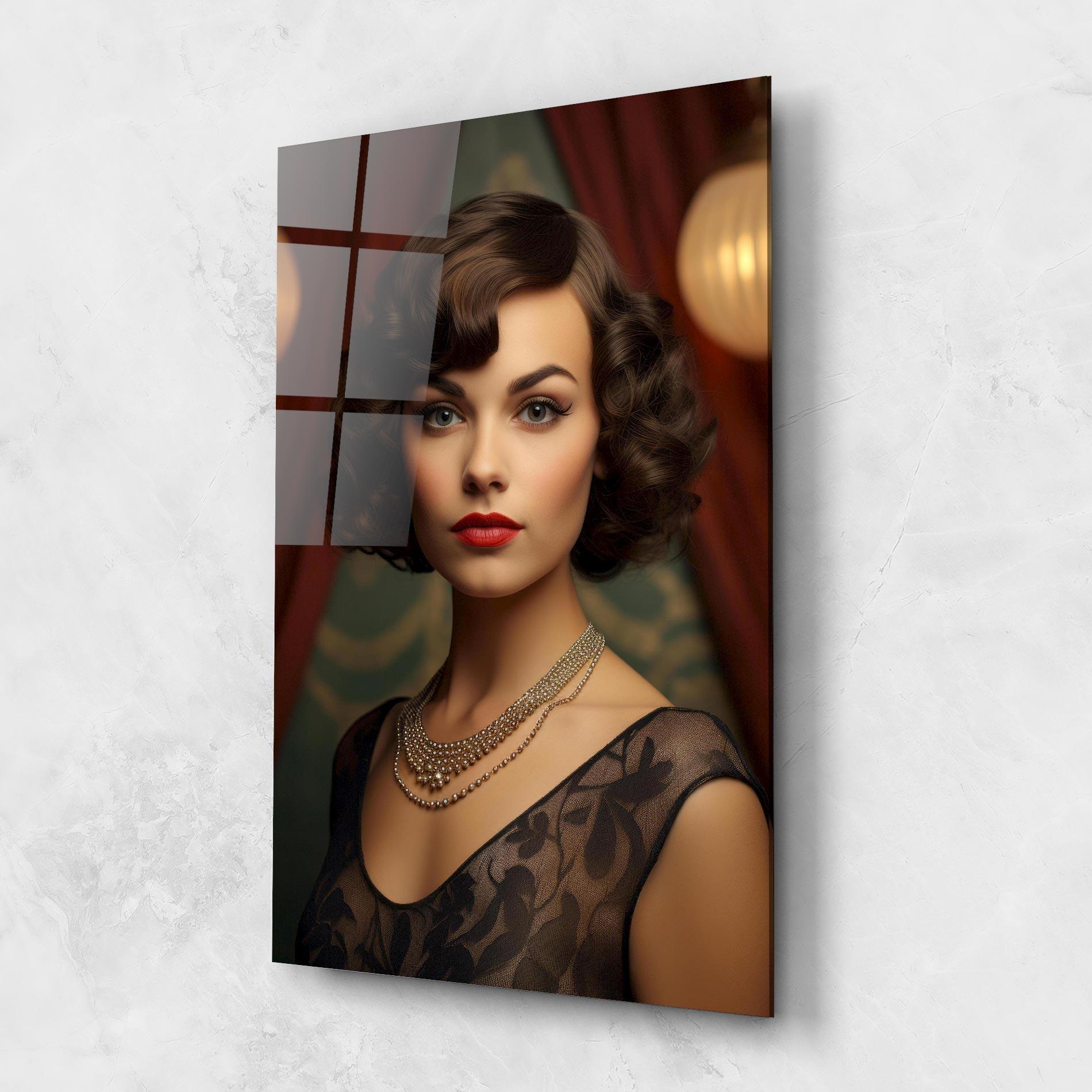 Üvegkép Elegant Vintage Woman mockup 1