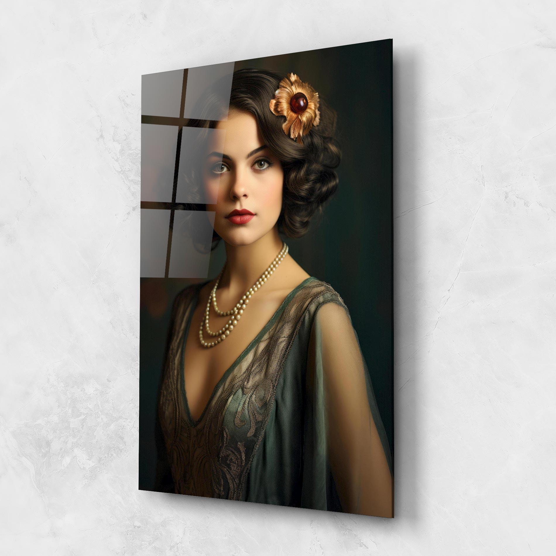 Üvegkép Green Vintage Blouse mockup 1