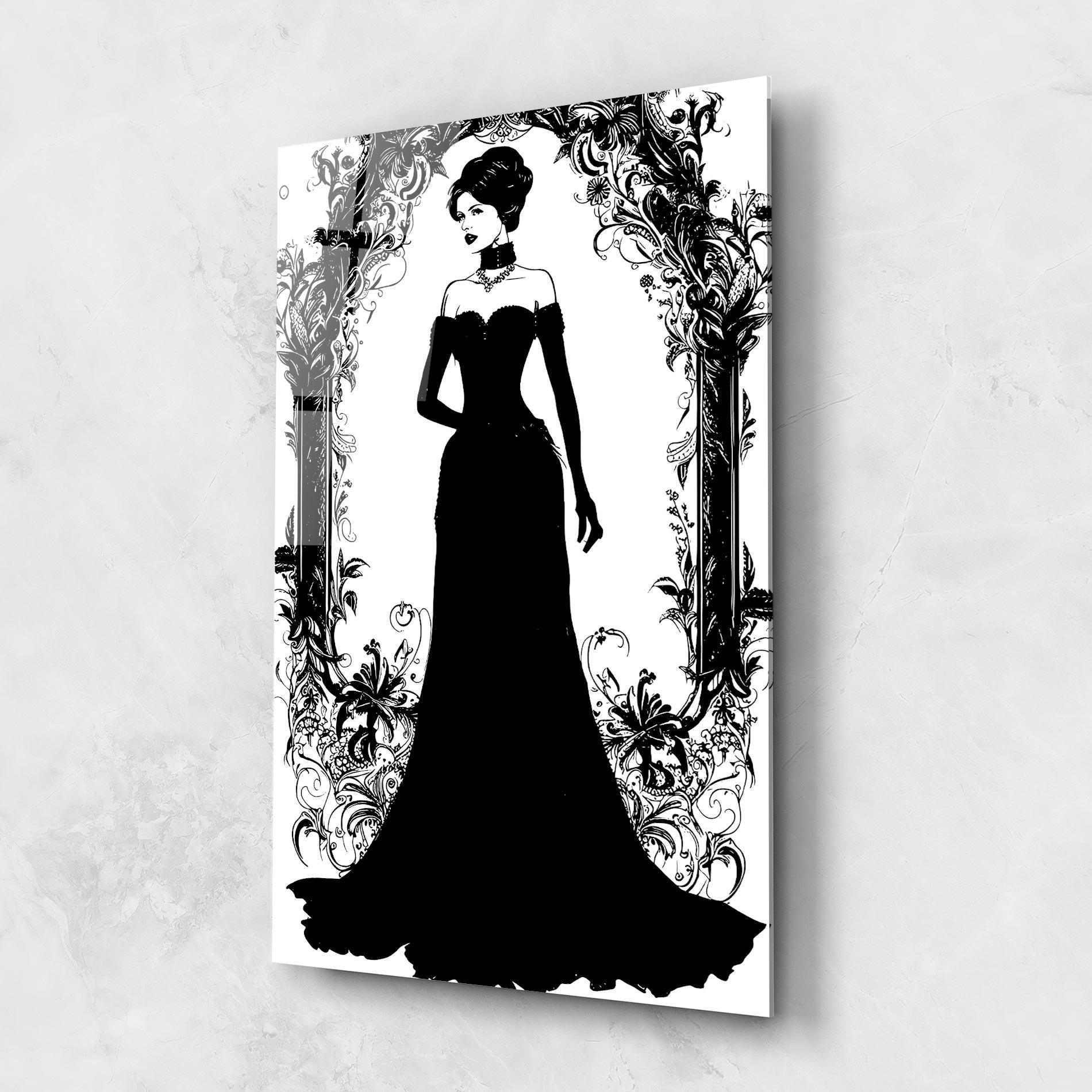 Üvegkép Long Vintage Dress mockup 1