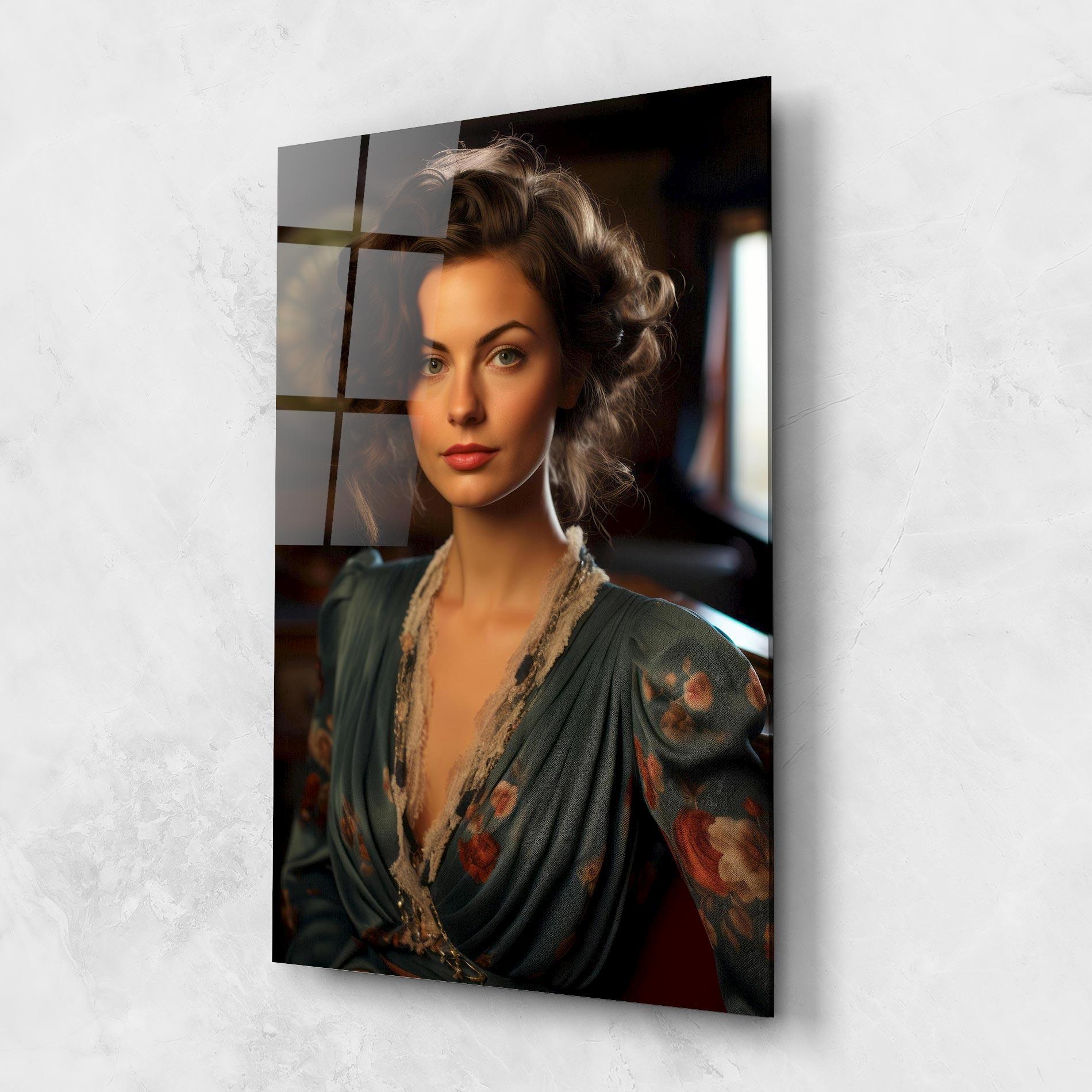 Üvegkép Pink Flowers Dress mockup 1