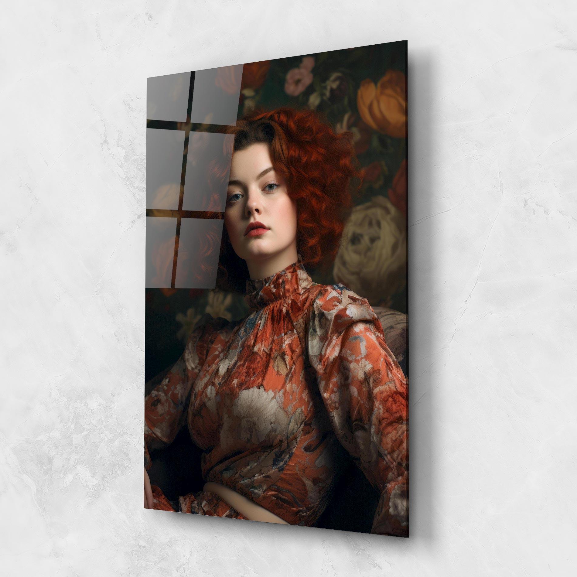 Üvegkép Red Vintage Hair mockup 1