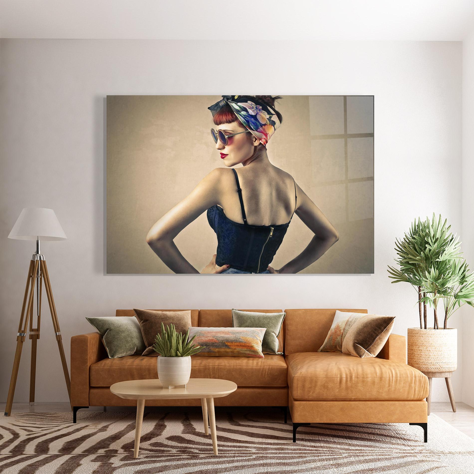 Üvegkép Pin Up Girl mockup 7