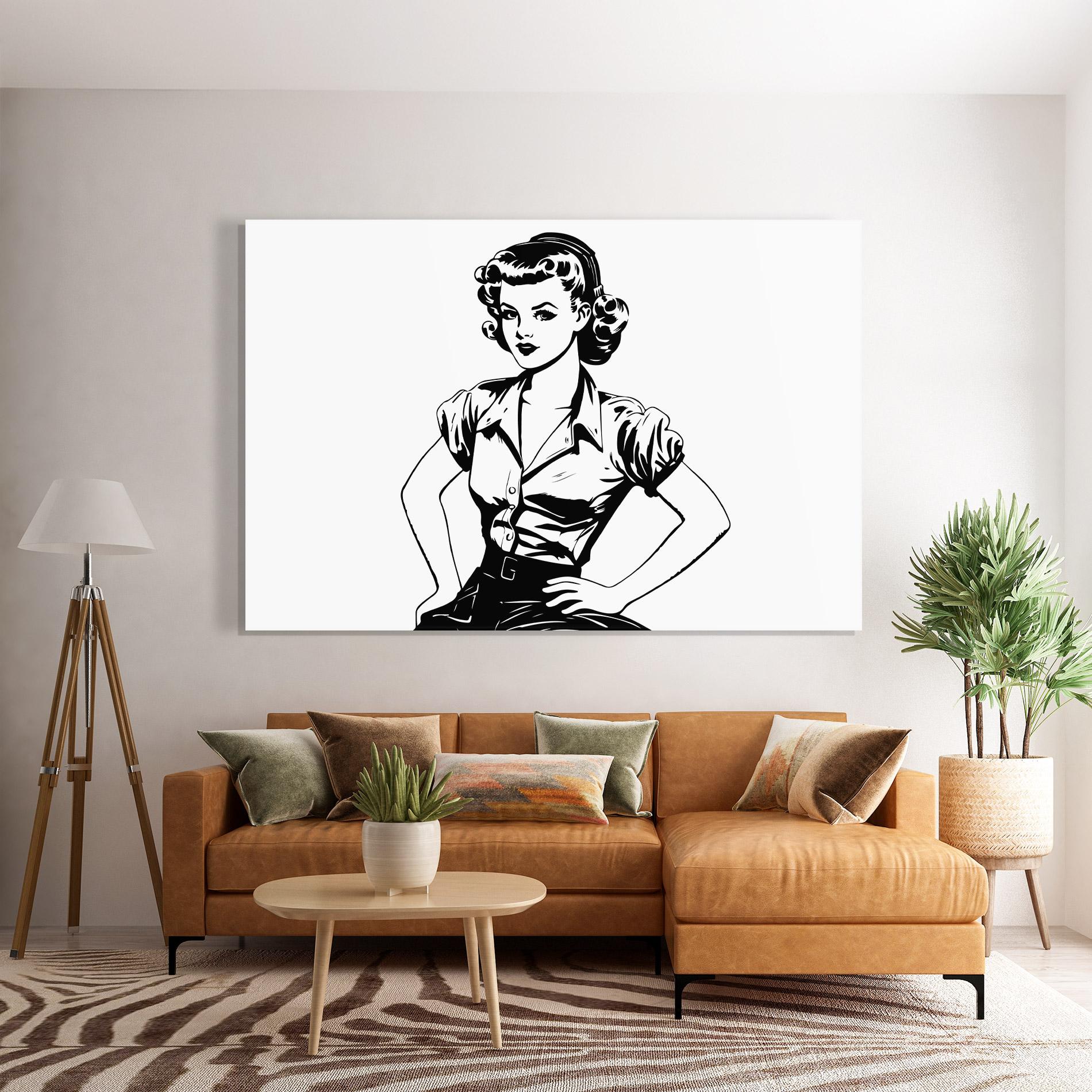 Üvegkép Pretty Shilouette Girl mockup 7