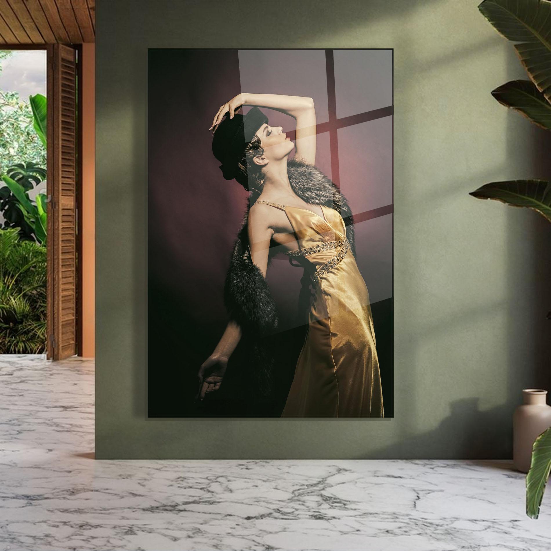 Üvegkép Dancing Vintage Clothes mockup 7