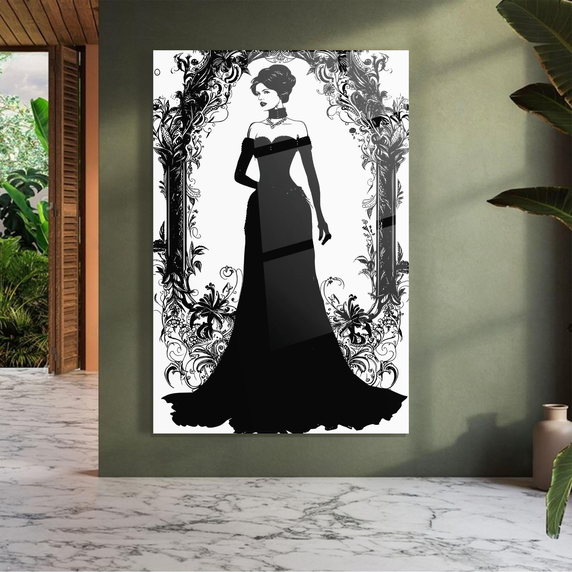 Üvegkép Long Vintage Dress mockup 7