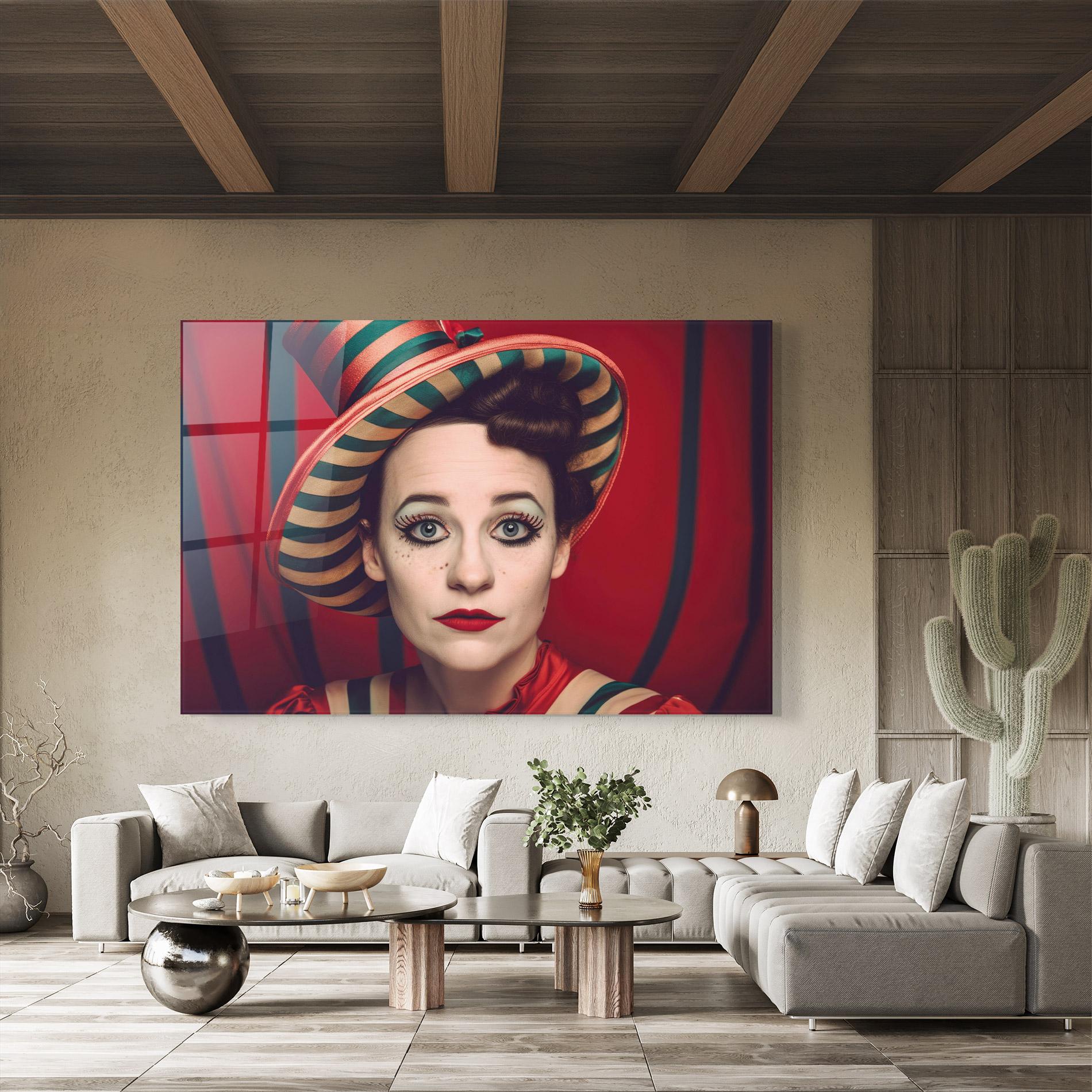 Üvegkép Carnival Vintage Portrait mockup 8