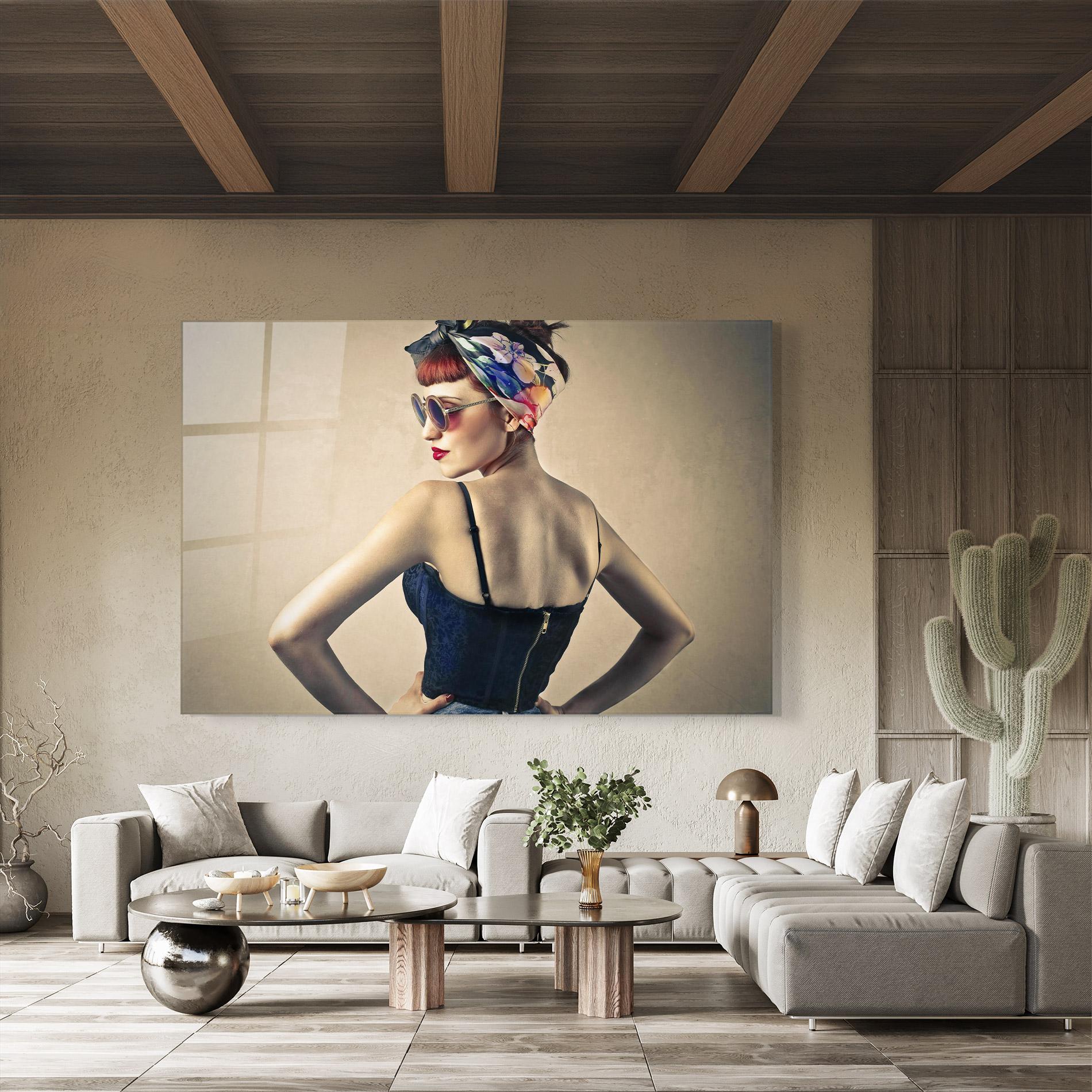 Üvegkép Pin Up Girl mockup 8