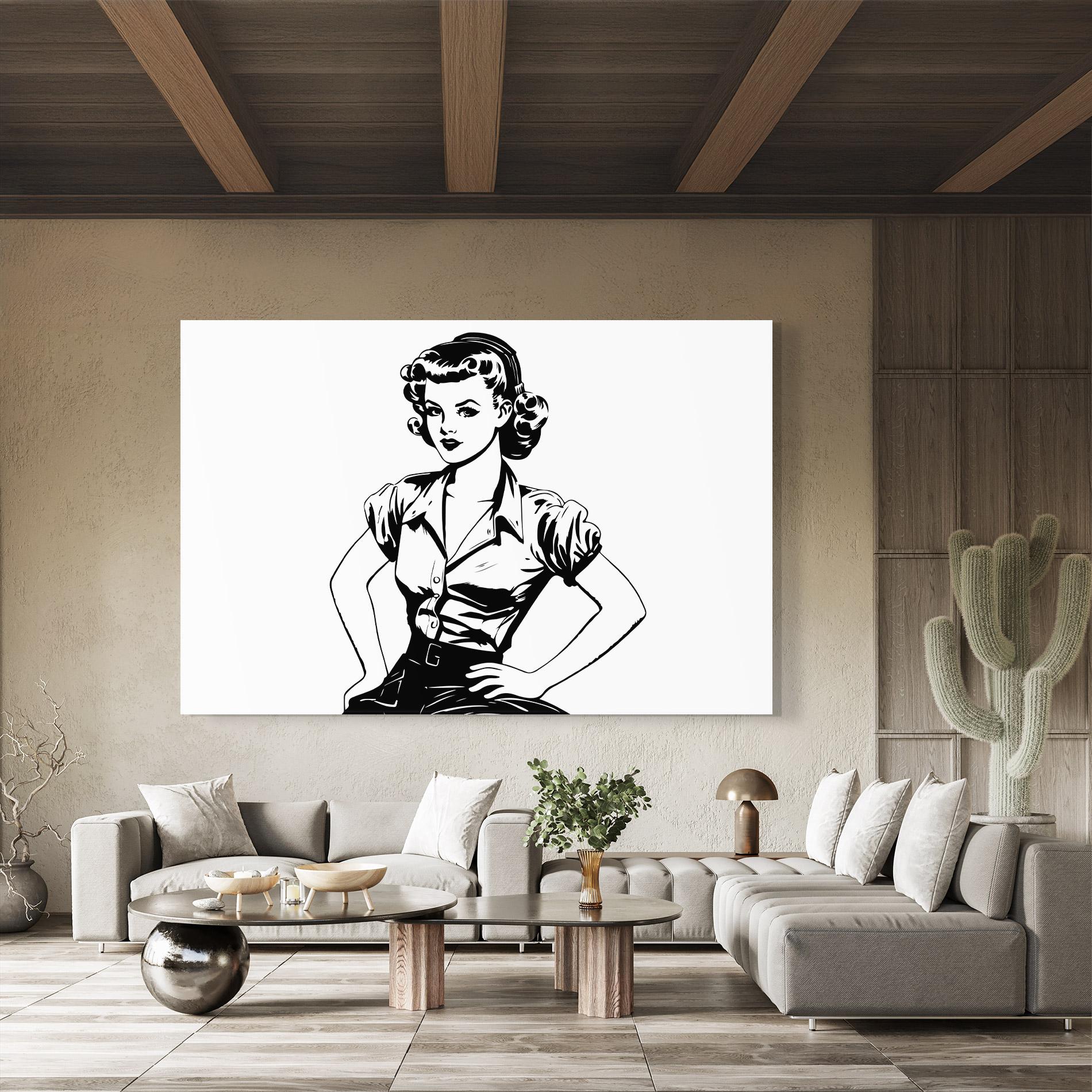 Üvegkép Pretty Shilouette Girl mockup 8