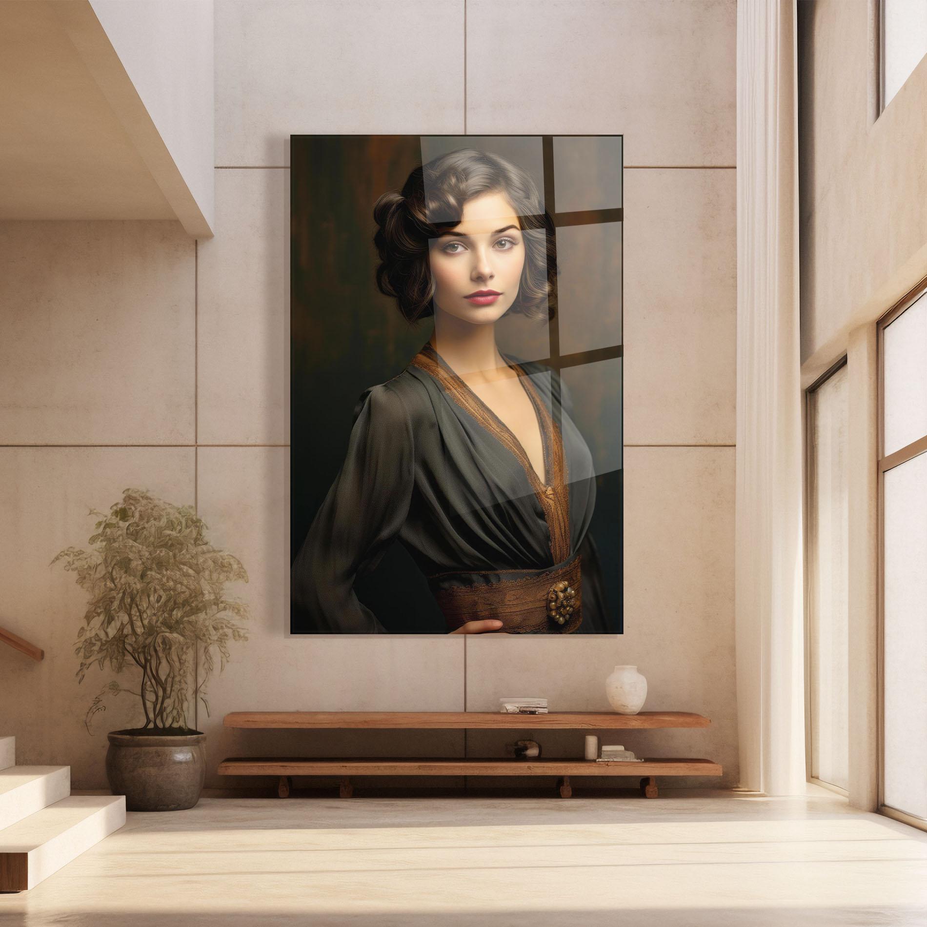 Üvegkép Black Vintage Dress mockup 8