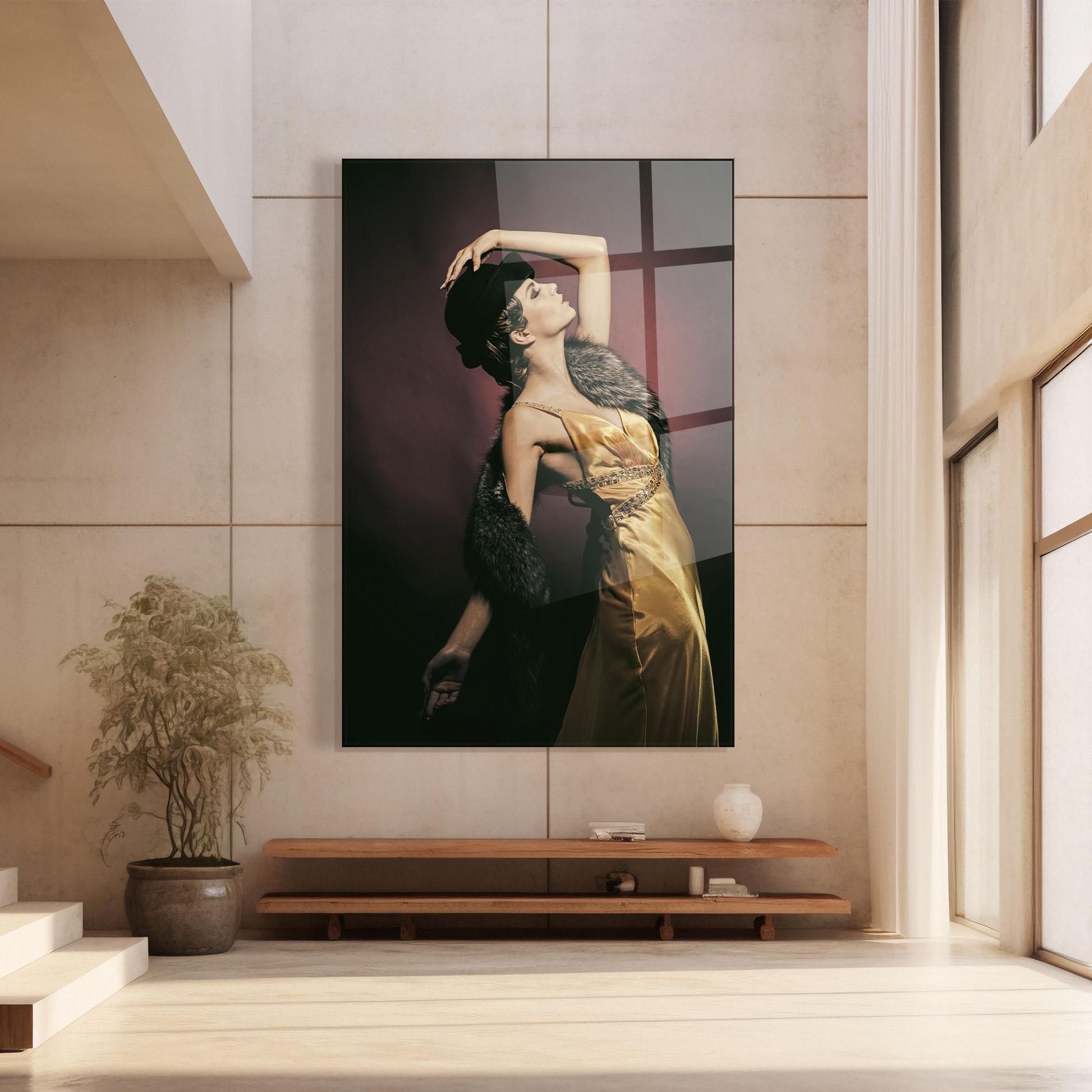 Üvegkép Dancing Vintage Clothes mockup 8