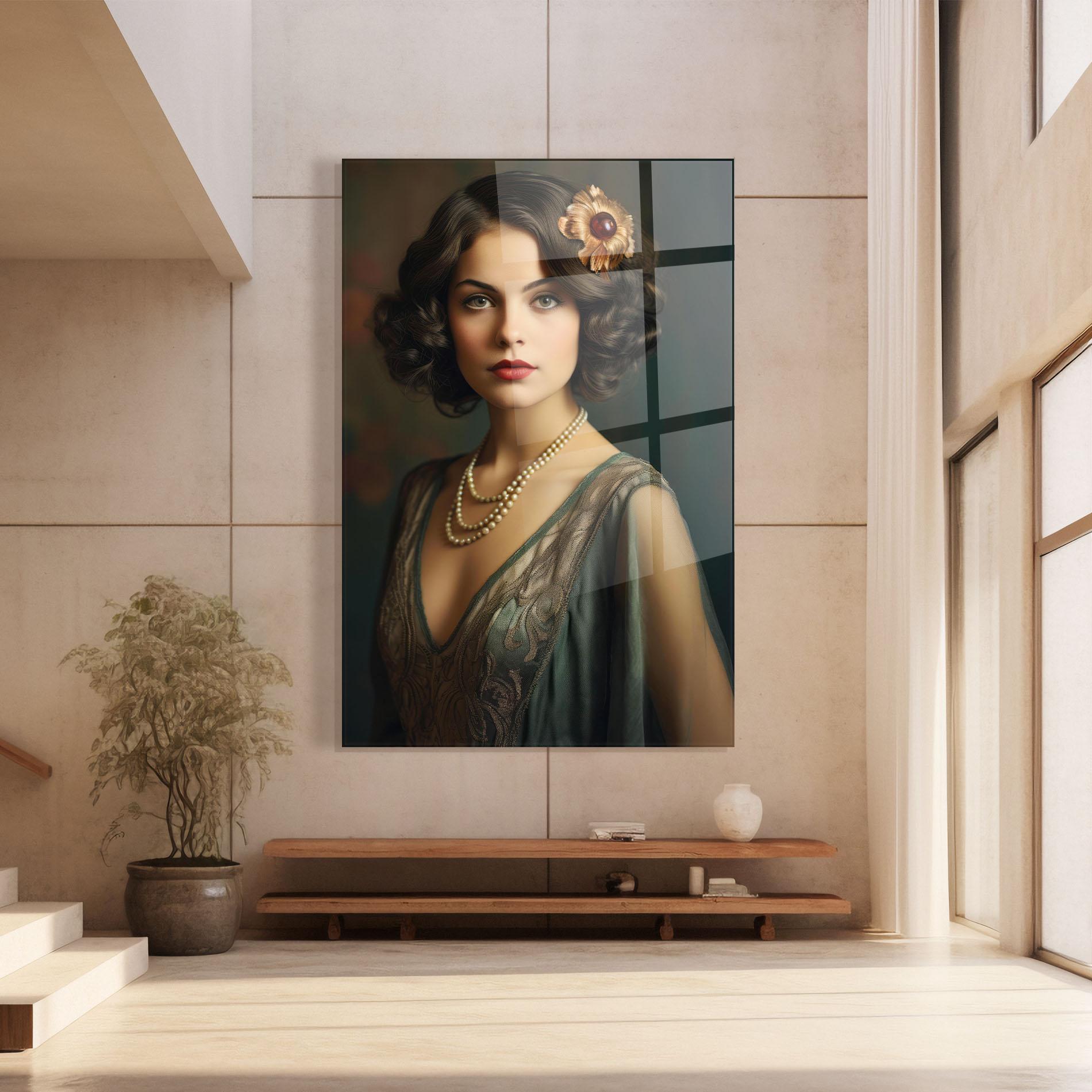 Üvegkép Green Vintage Blouse mockup 8