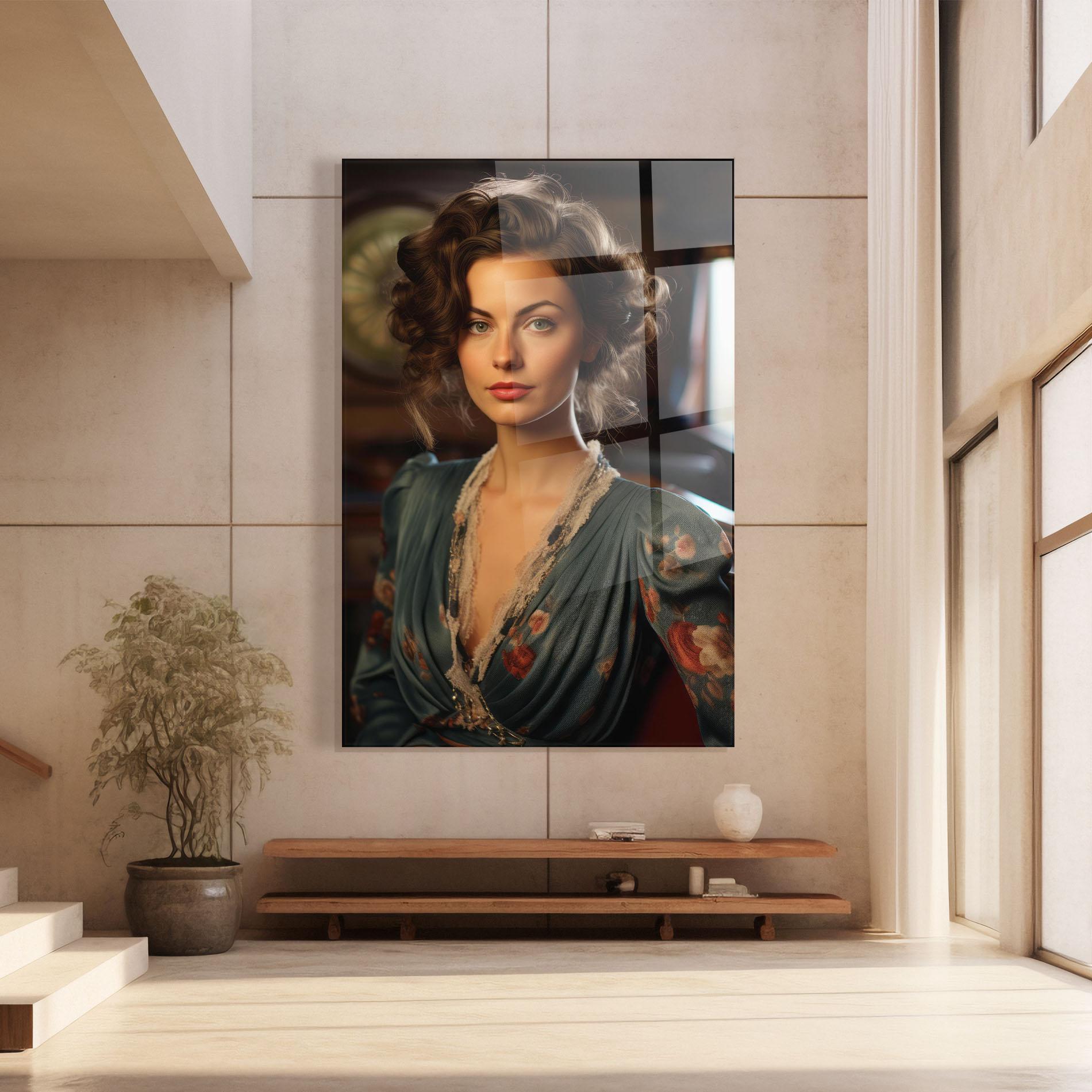 Üvegkép Pink Flowers Dress mockup 8