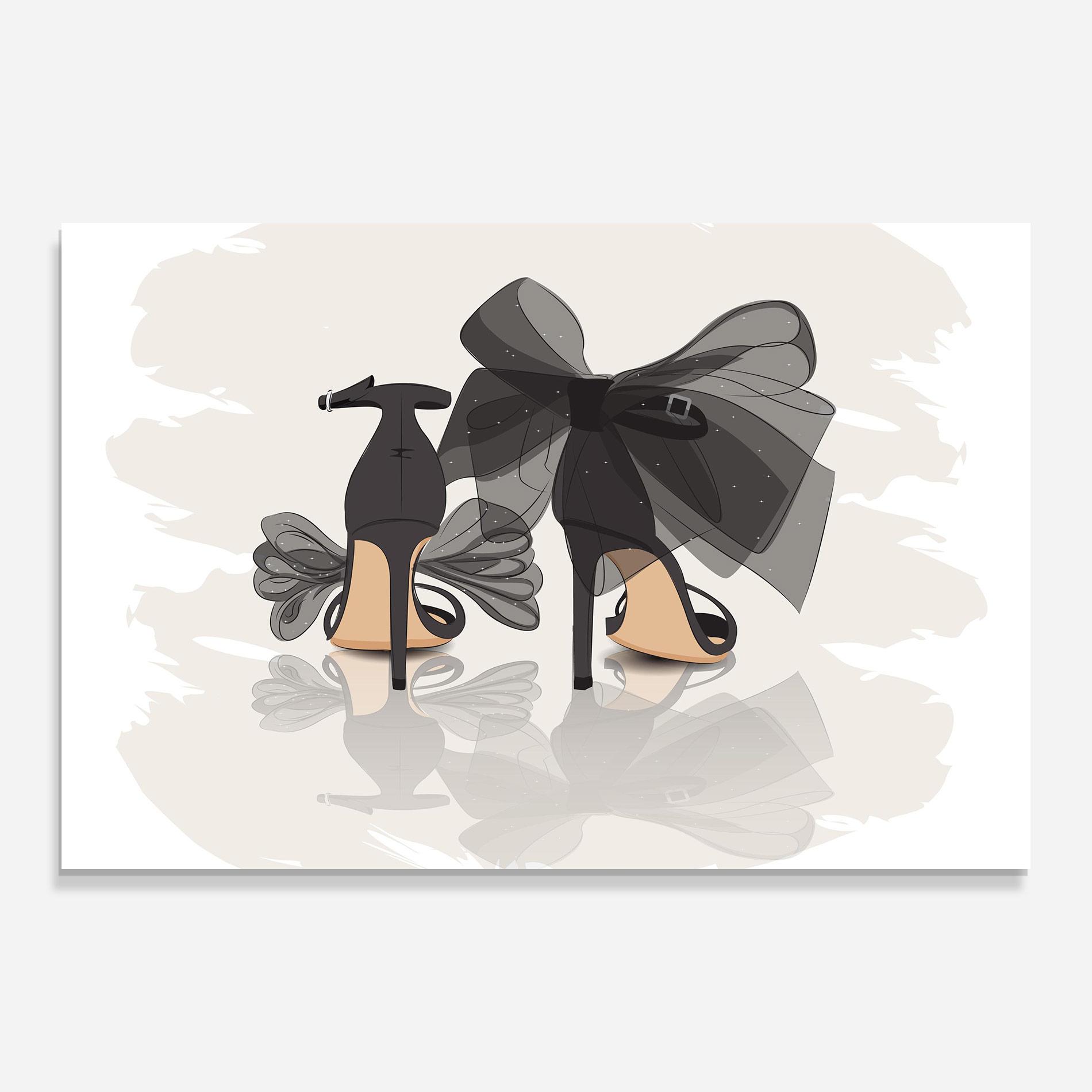 Üvegkép Black Bow Heels mockup 0