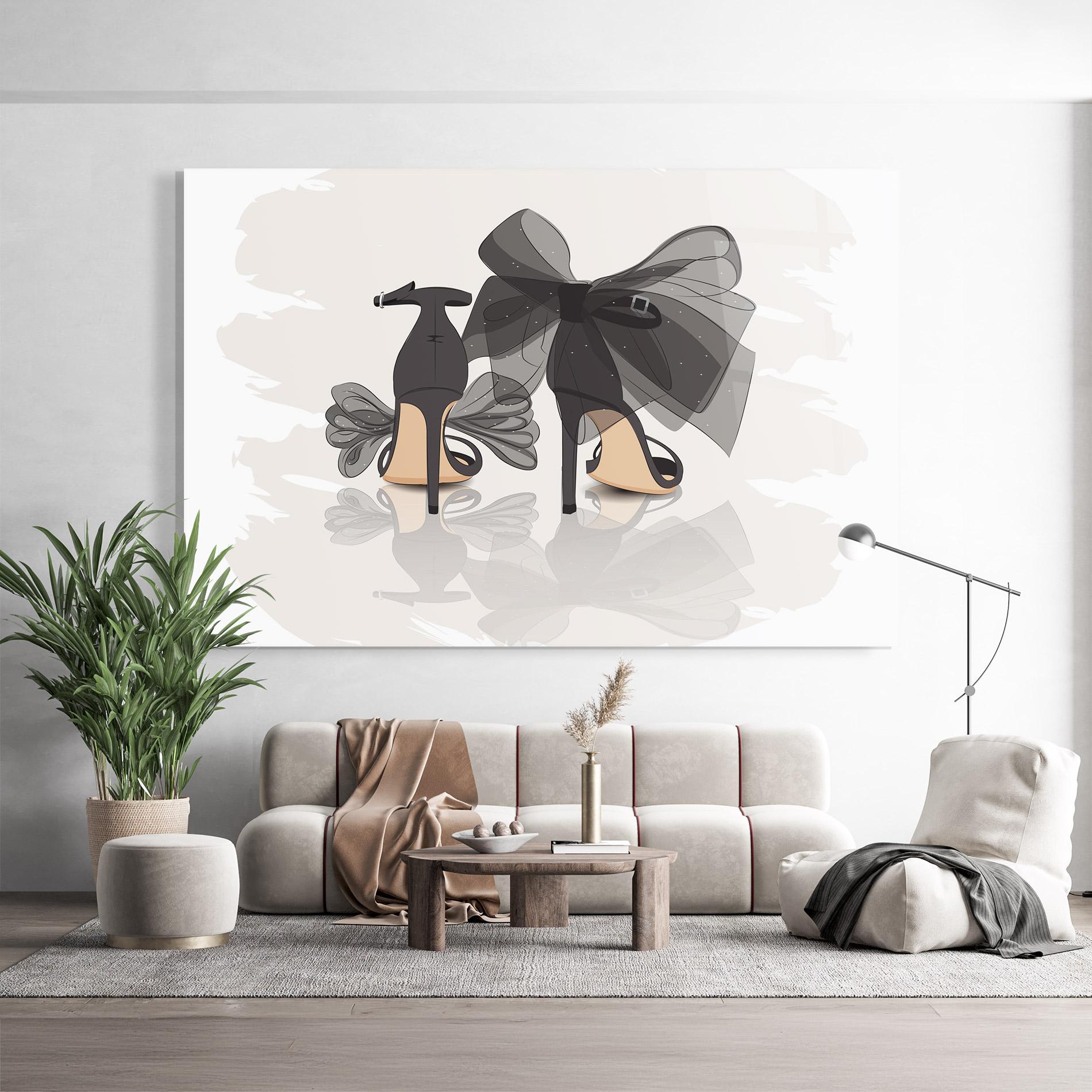 Üvegkép Black Bow Heels mockup 9