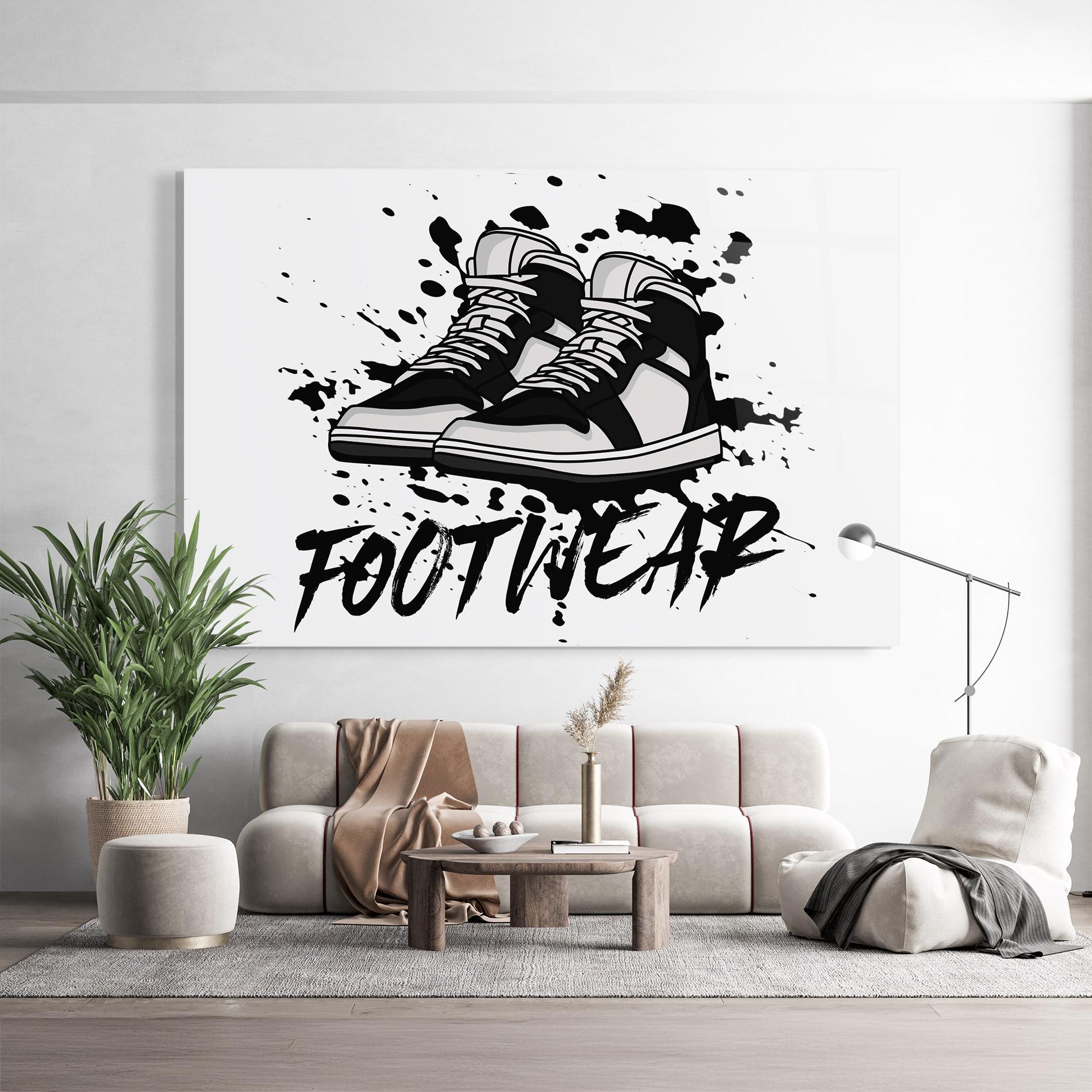 Üvegkép Black Footwear mockup 9
