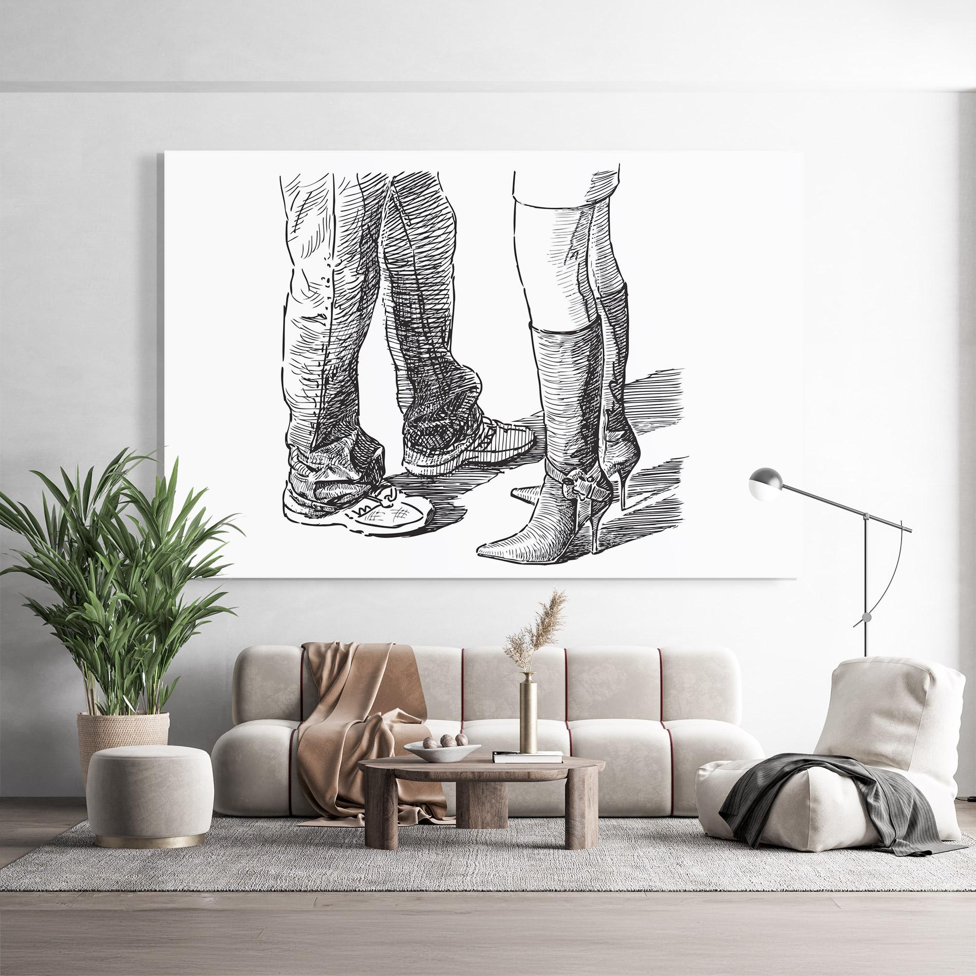 Üvegkép Black Line Shoes mockup 9