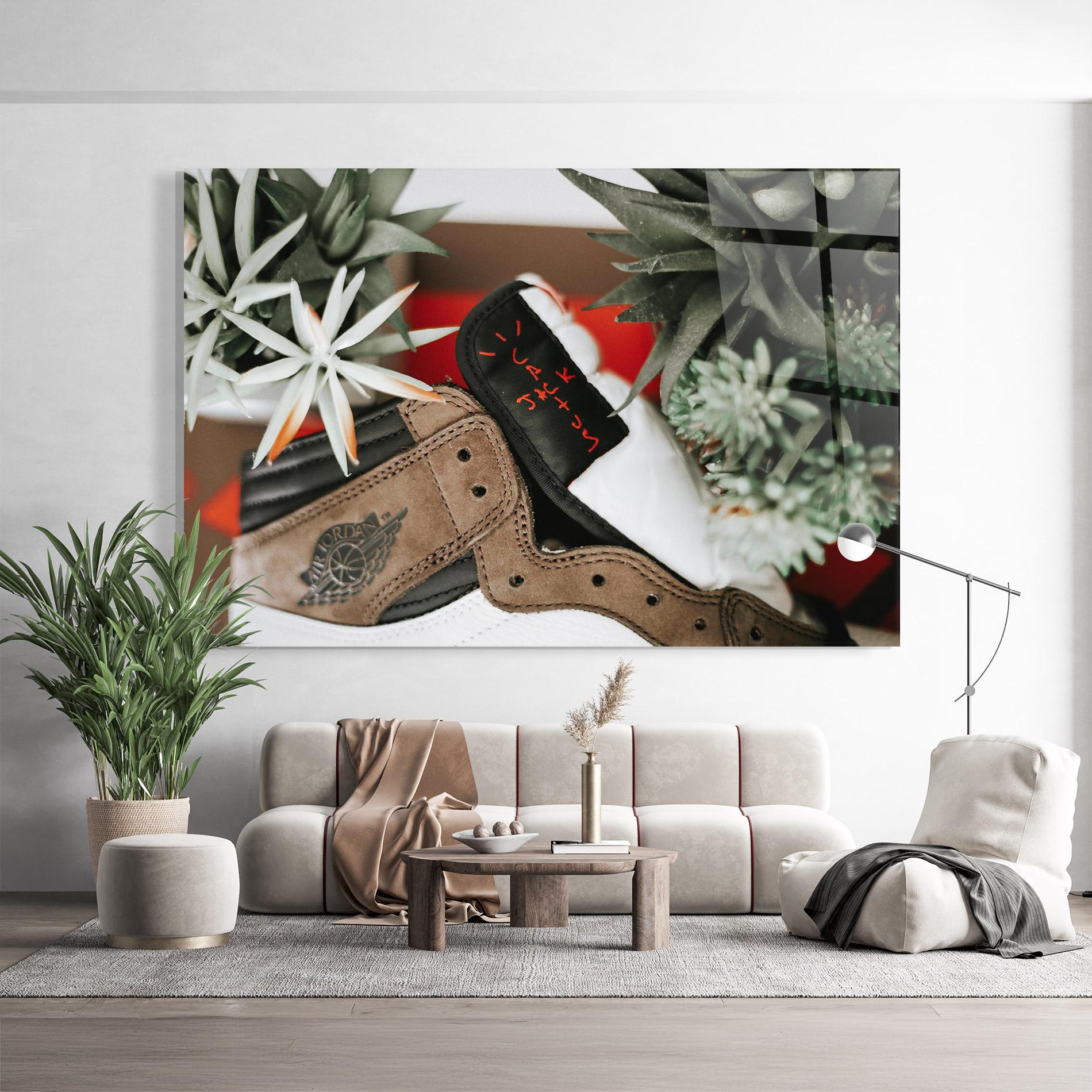 Üvegkép Brown Air Jordan mockup 9