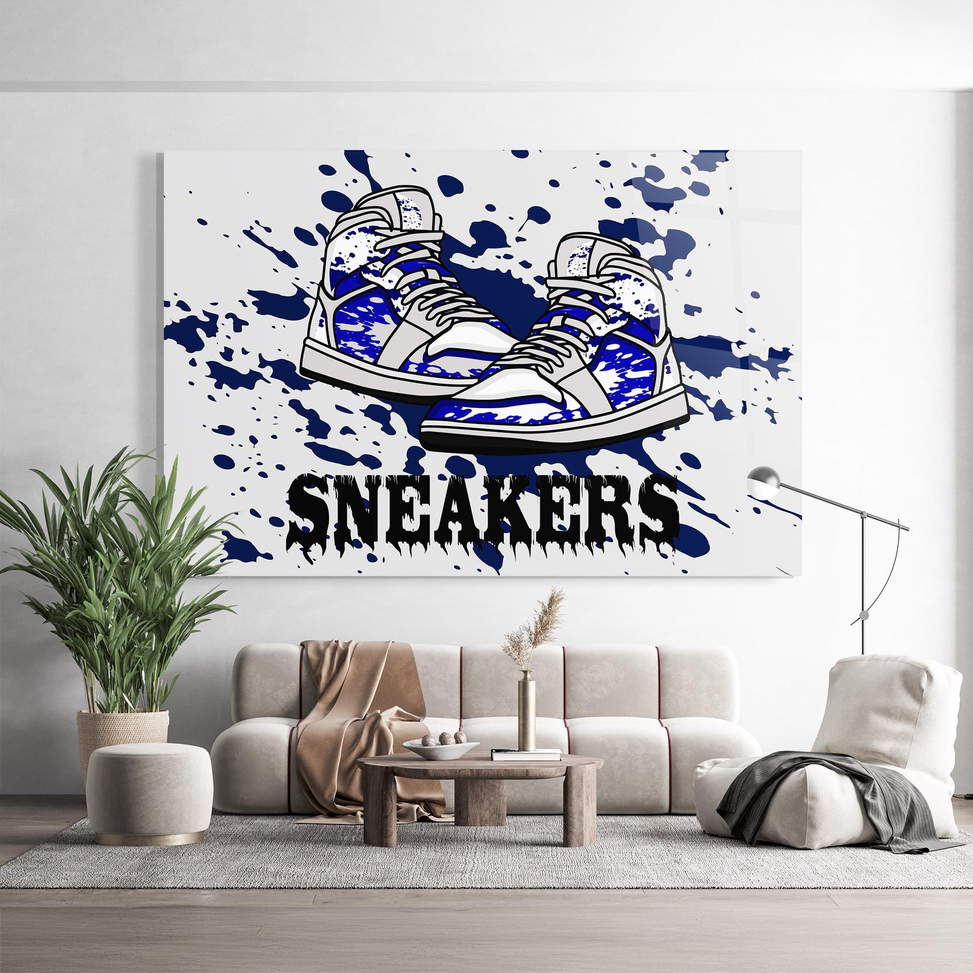 Üvegkép Dark Blue Sneakers mockup 9