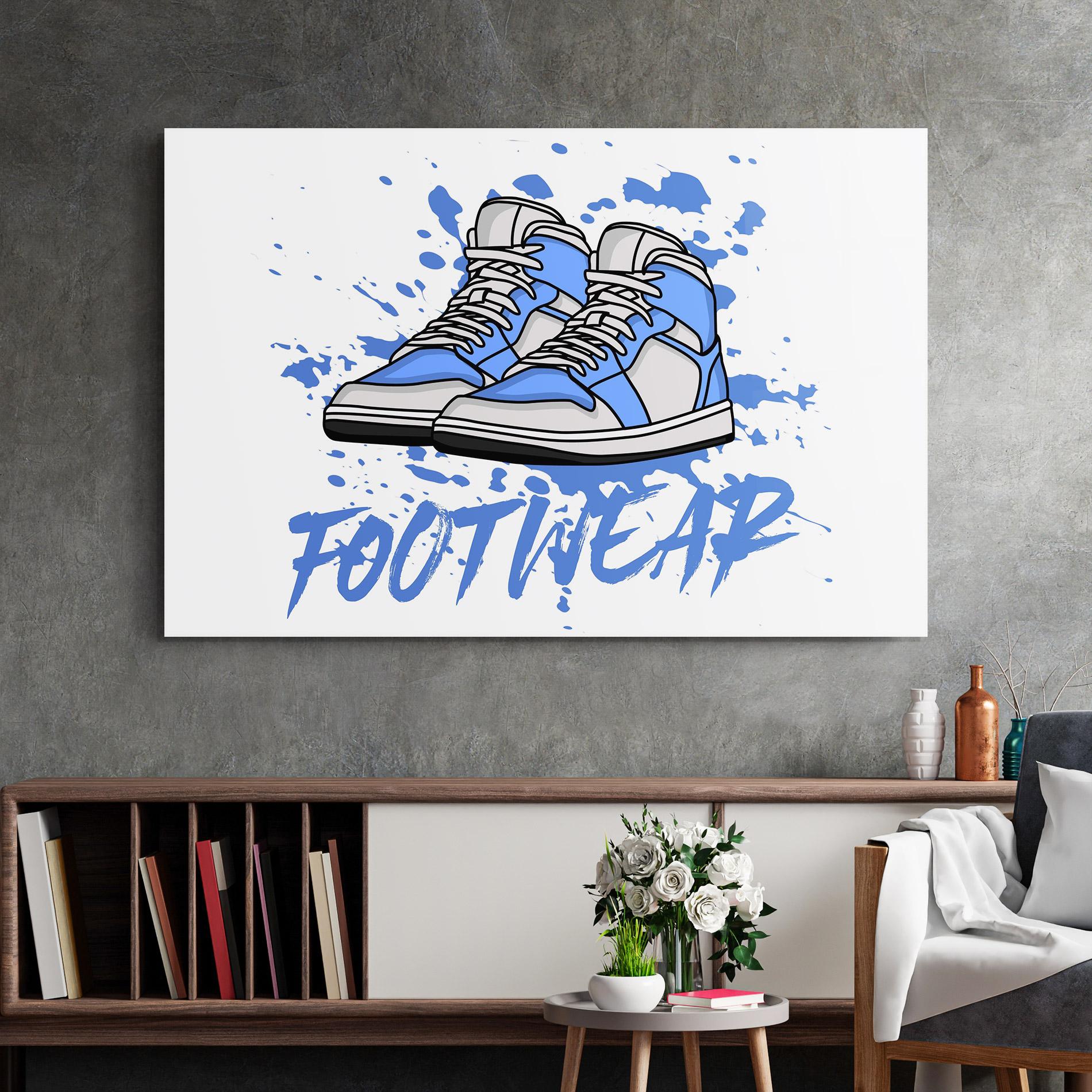 Üvegkép Blue Footwear mockup 2