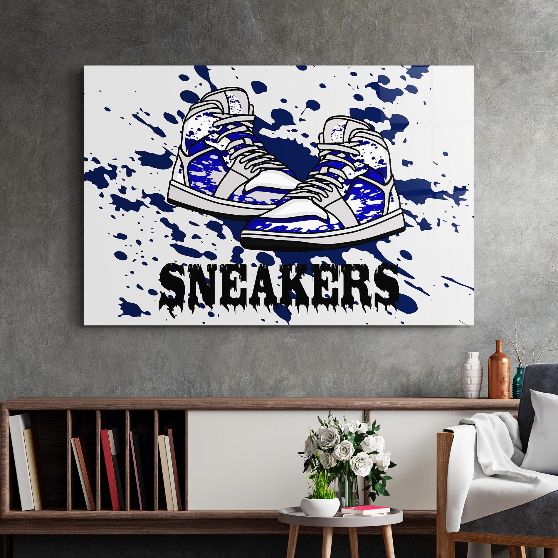 Üvegkép Dark Blue Sneakers mockup 2