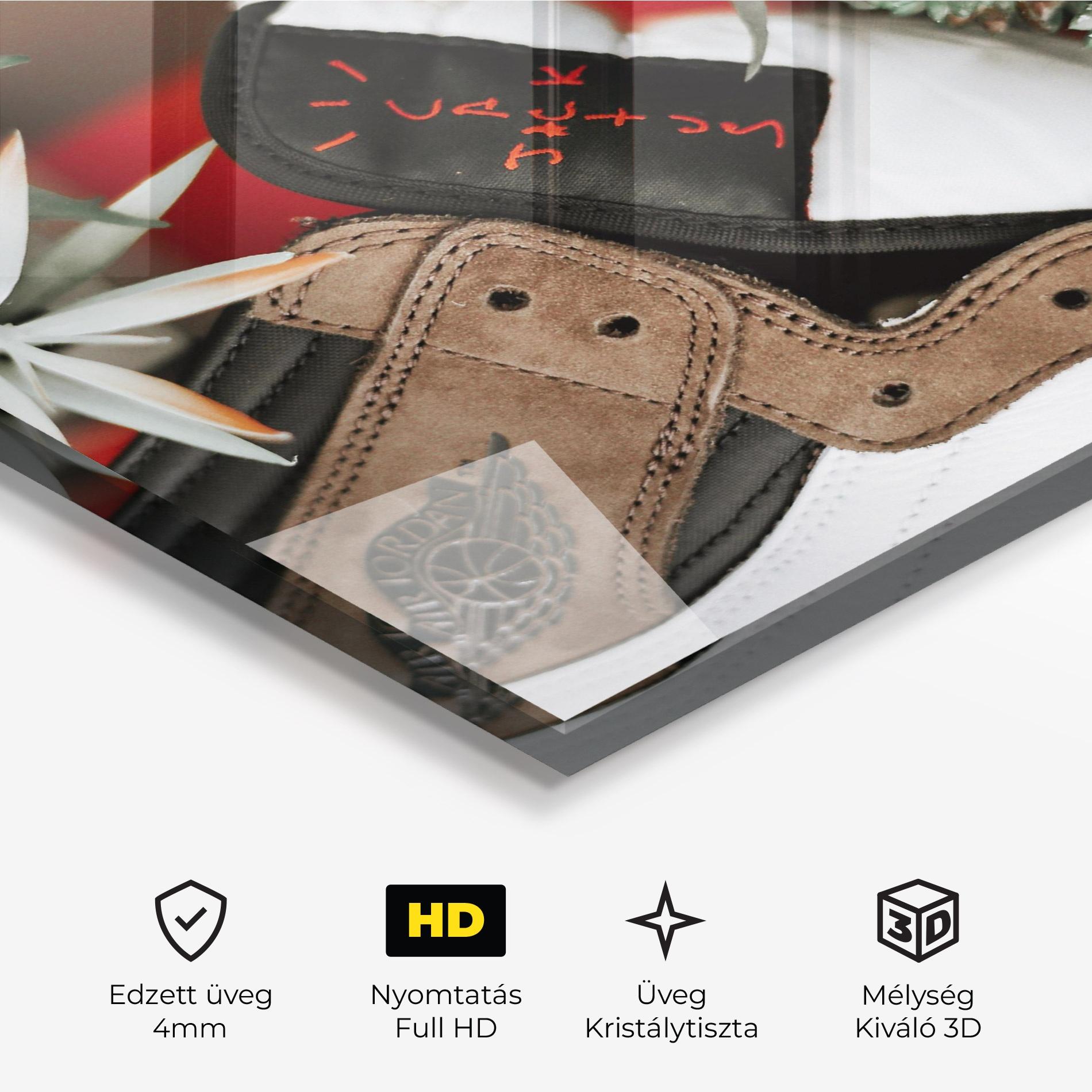 Üvegkép Brown Air Jordan mockup 3