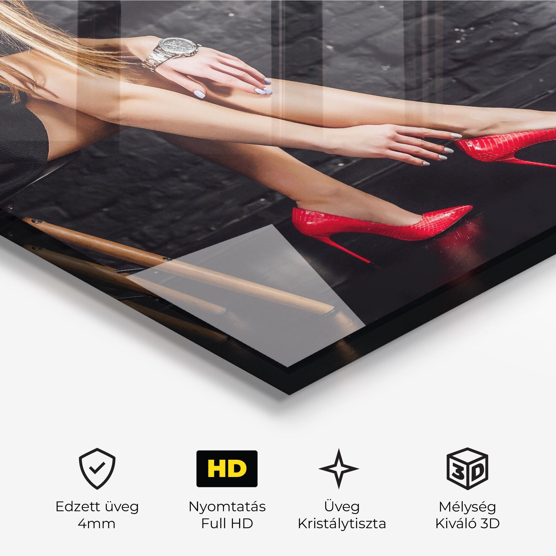 Üvegkép Elegan Red Heels mockup 3