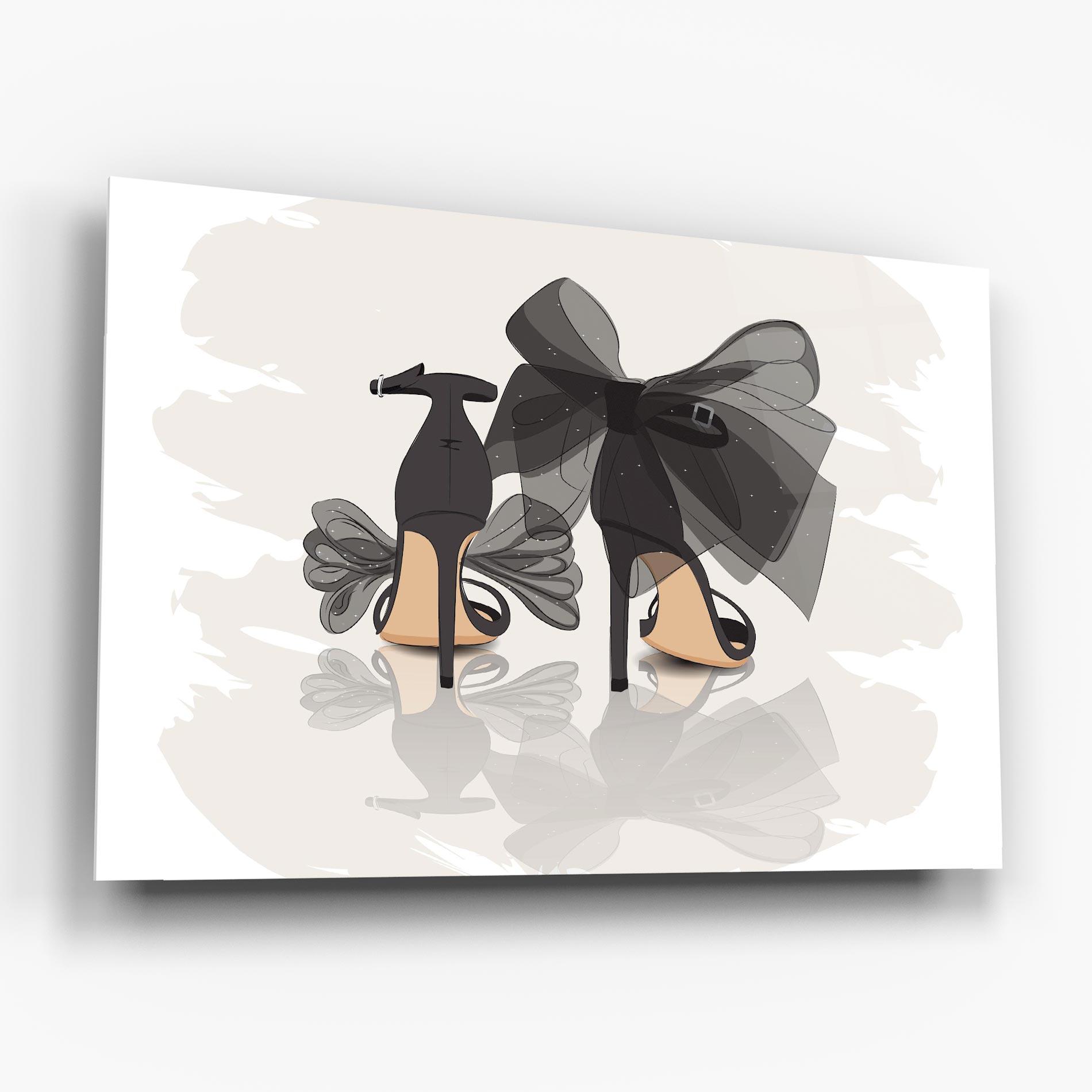 Üvegkép Black Bow Heels mockup 6