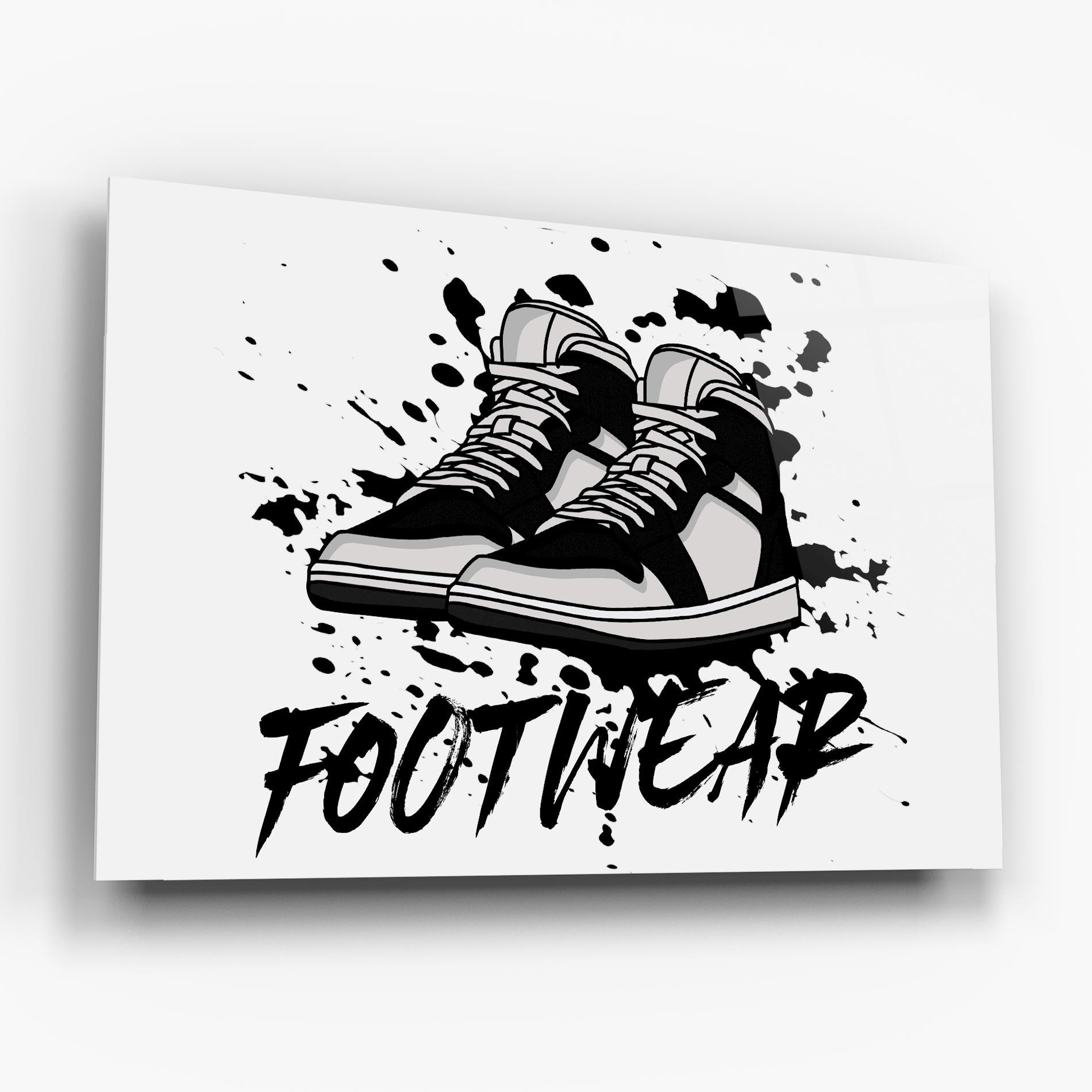 Üvegkép Black Footwear mockup 6