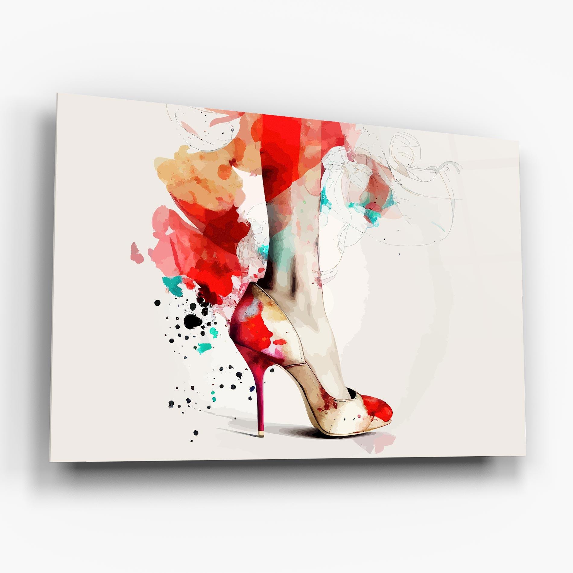 Üvegkép Cream Heels Art mockup 6