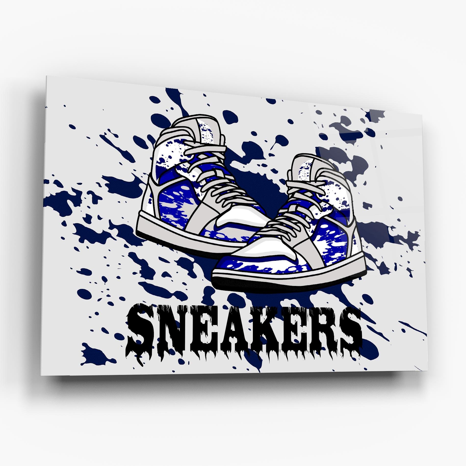 Üvegkép Dark Blue Sneakers mockup 6