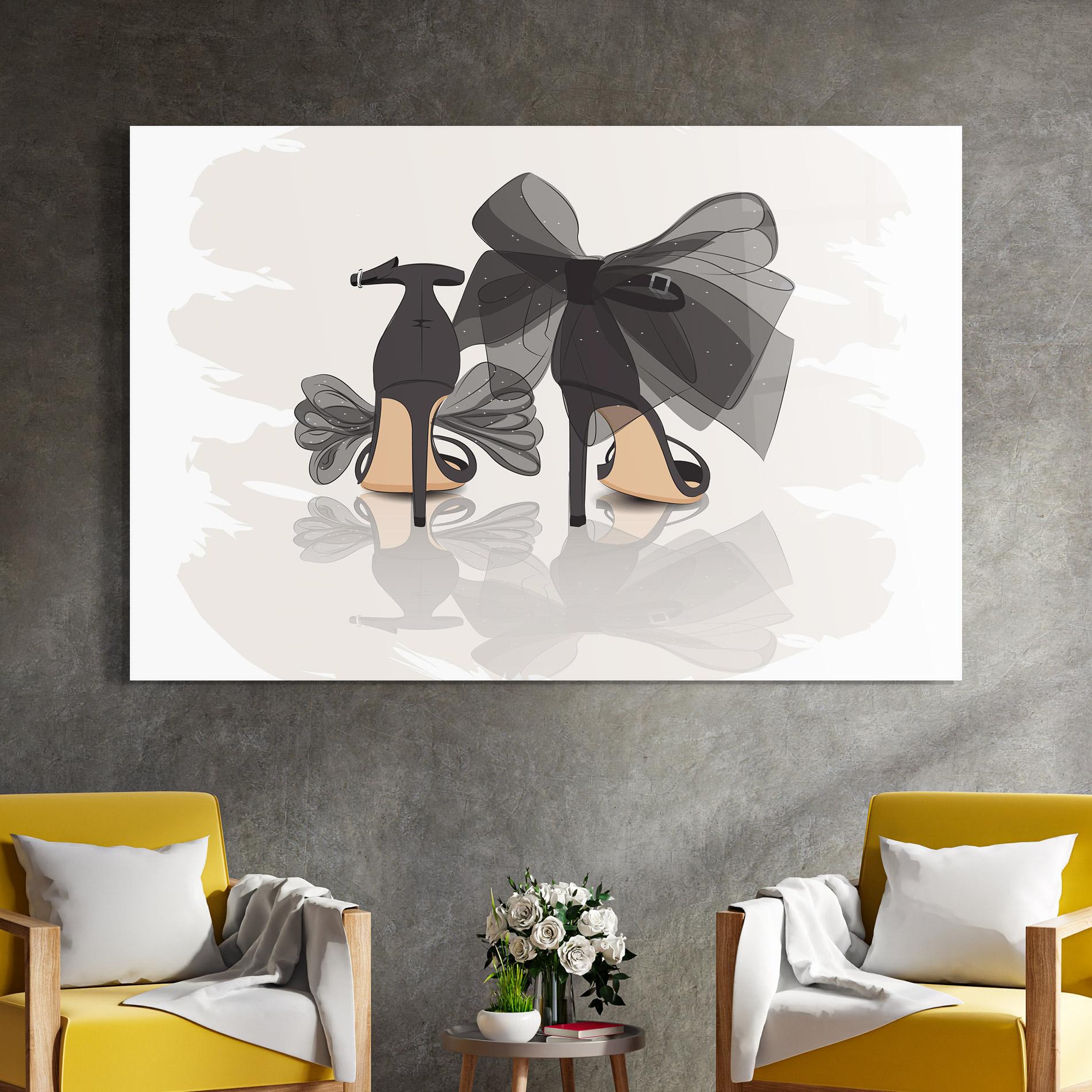 Üvegkép Black Bow Heels mockup 4