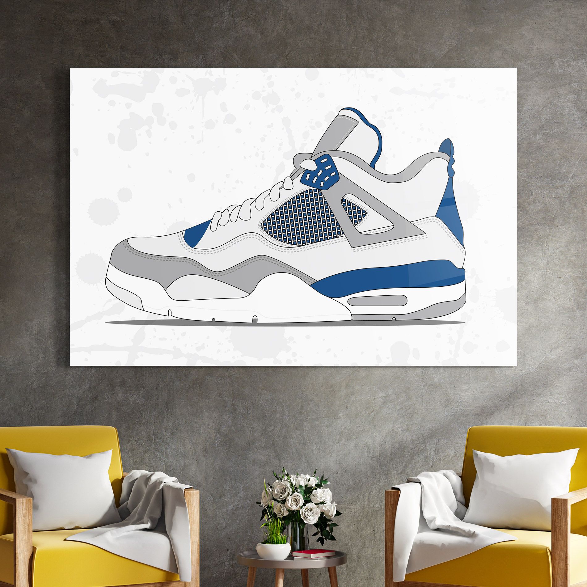 Blue Grey Sneakers mockup 4