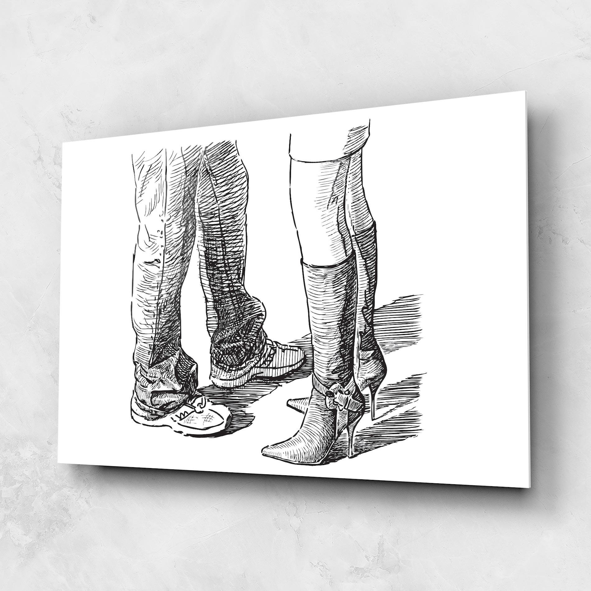 Üvegkép Black Line Shoes mockup 1