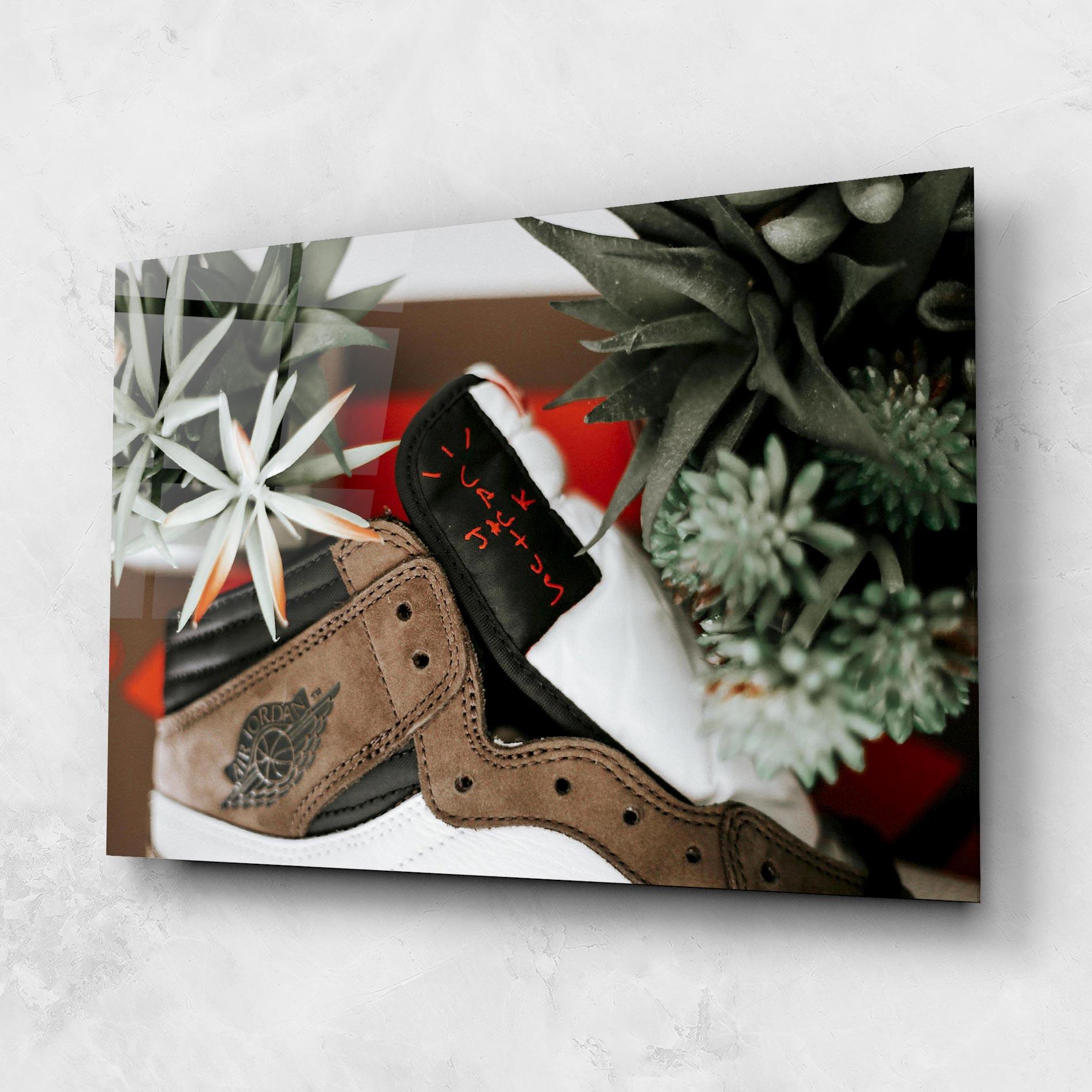 Üvegkép Brown Air Jordan mockup 1