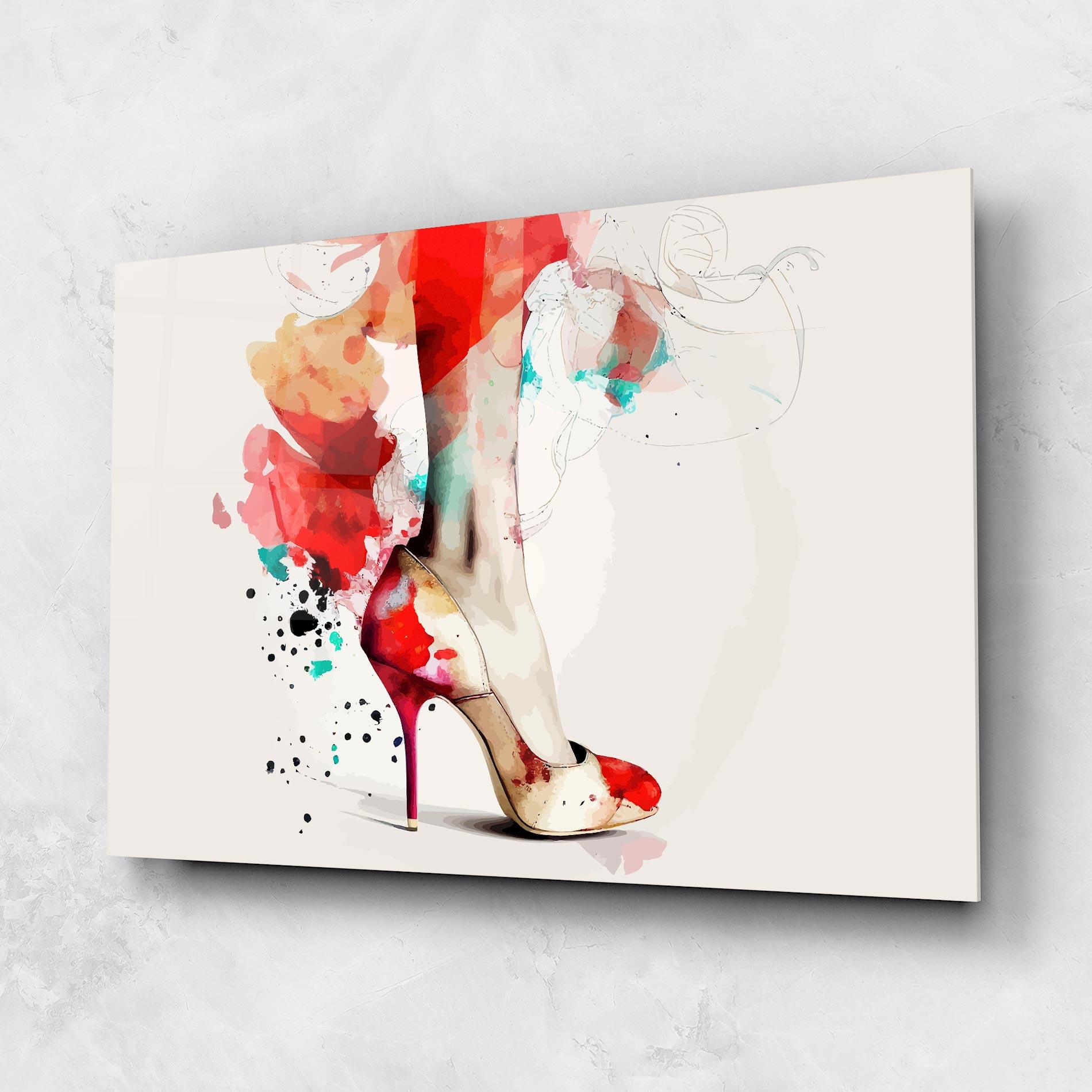 Üvegkép Cream Heels Art mockup 1