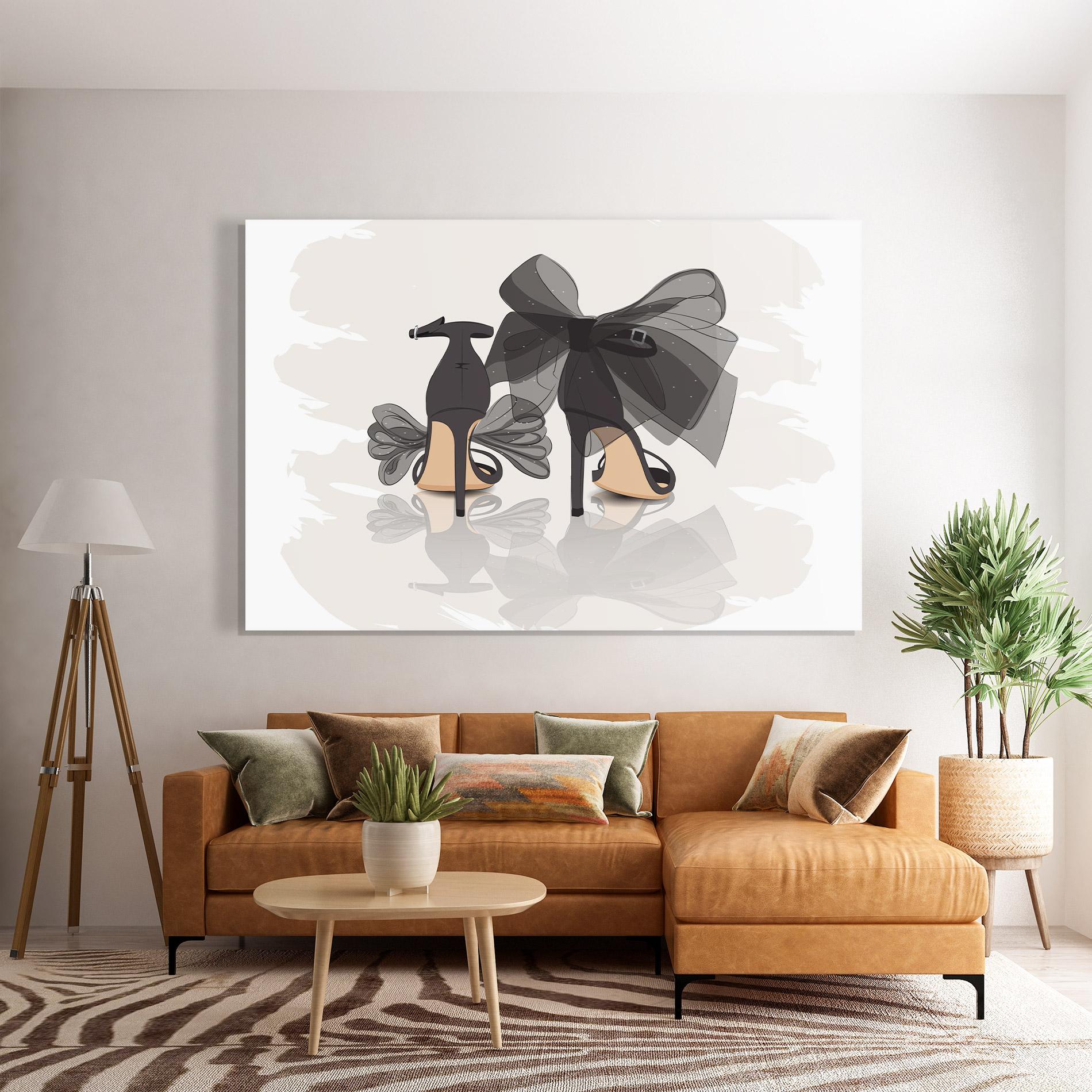 Üvegkép Black Bow Heels mockup 7