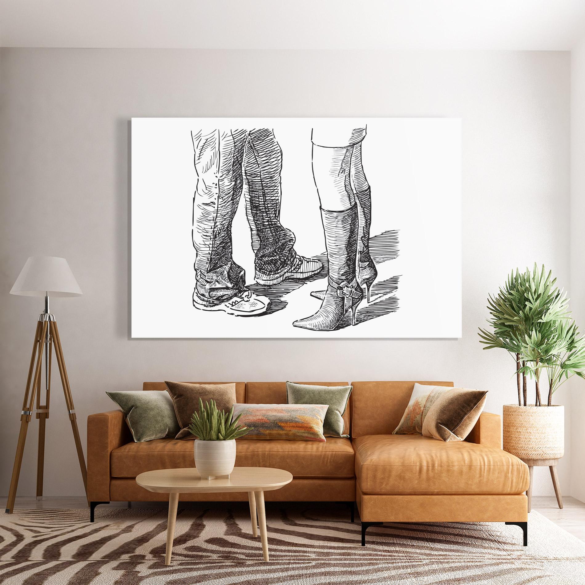 Üvegkép Black Line Shoes mockup 7