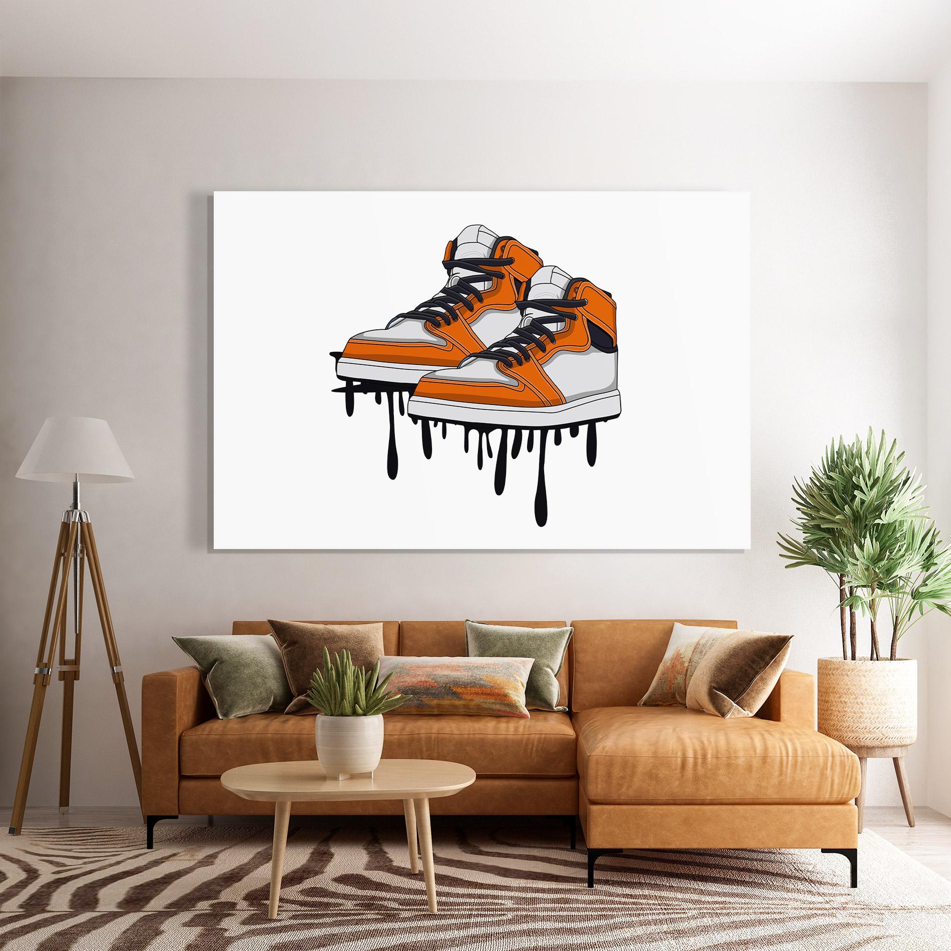 Üvegkép Black Liquid Shoe mockup 7