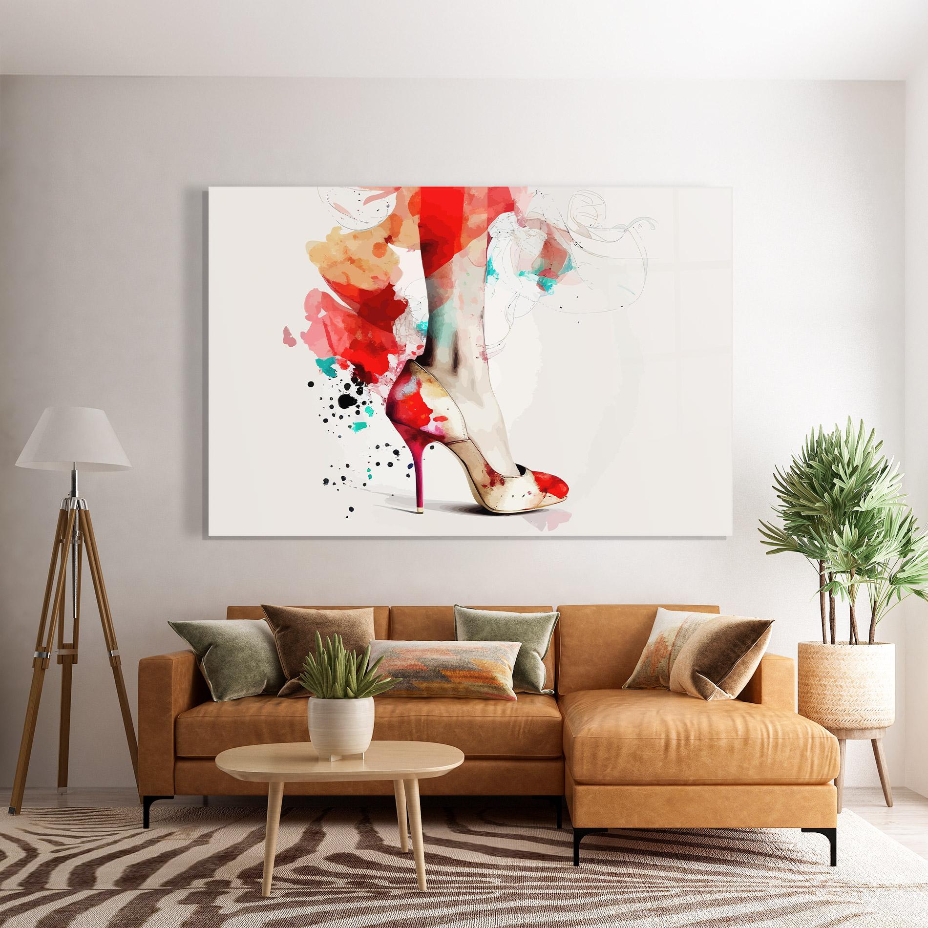 Üvegkép Cream Heels Art mockup 7