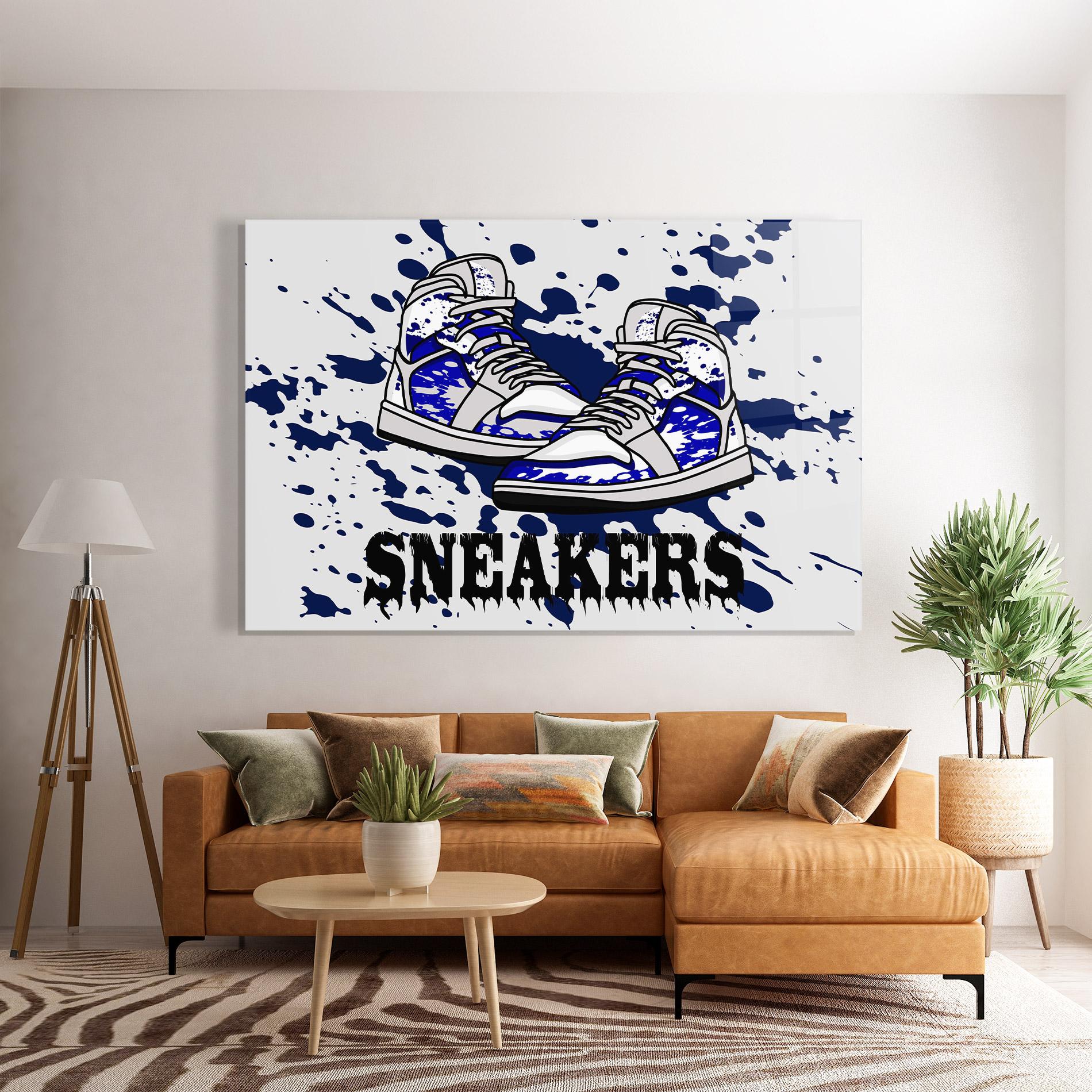 Üvegkép Dark Blue Sneakers mockup 7