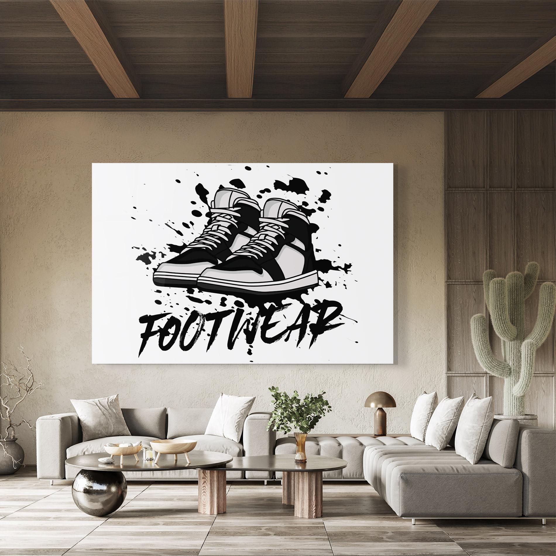 Üvegkép Black Footwear mockup 8