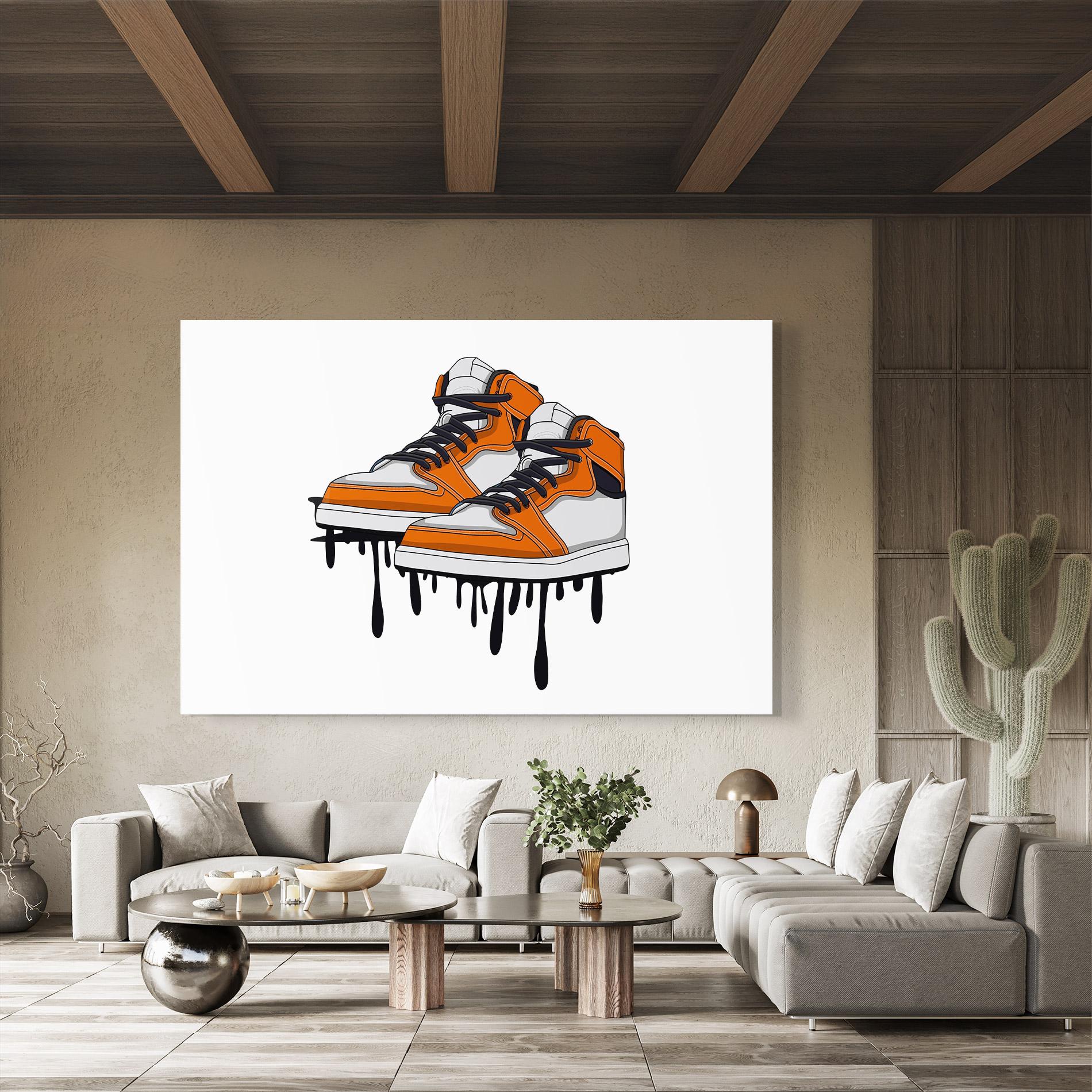 Üvegkép Black Liquid Shoe mockup 8