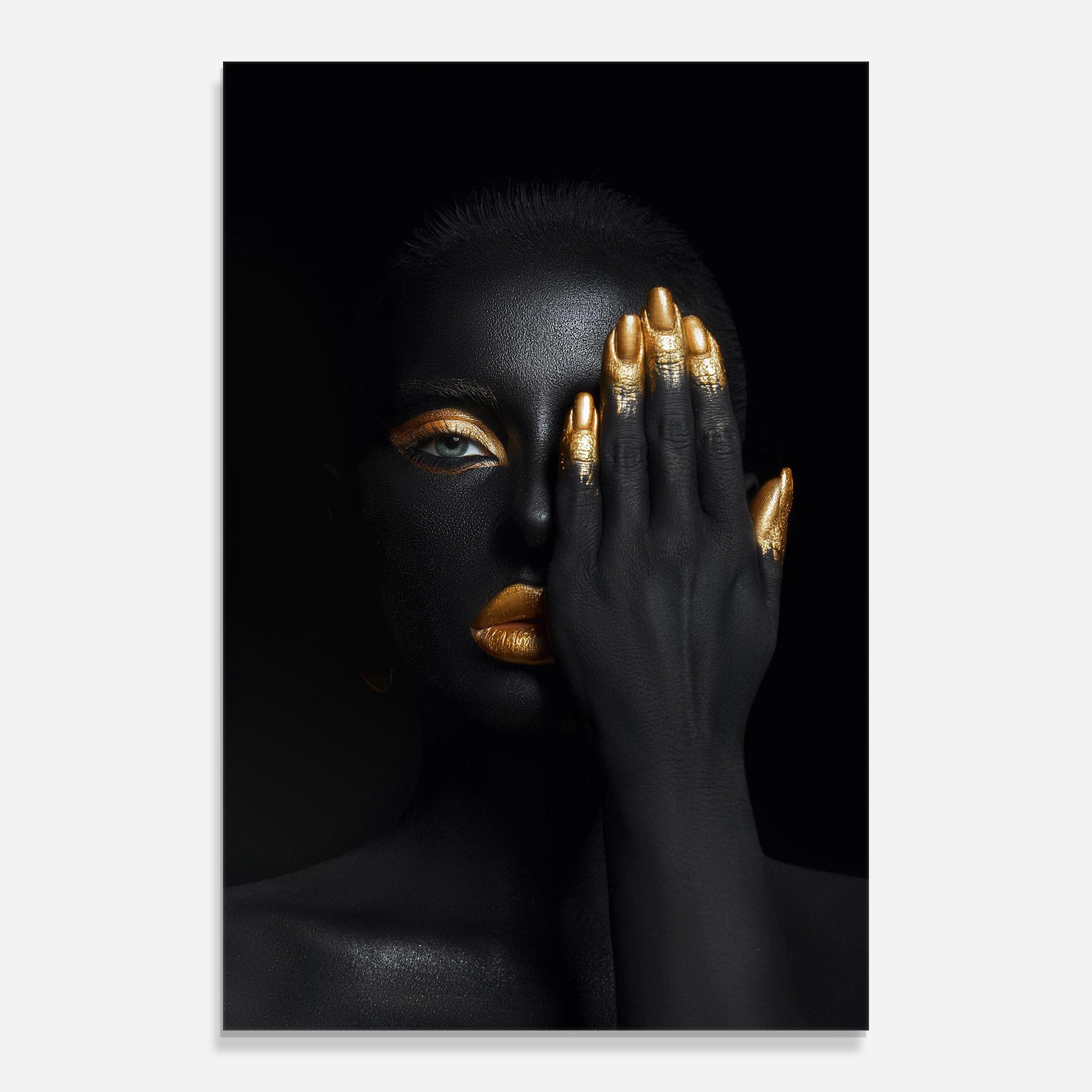 Üvegkép Gold Makeup Chain mockup 0