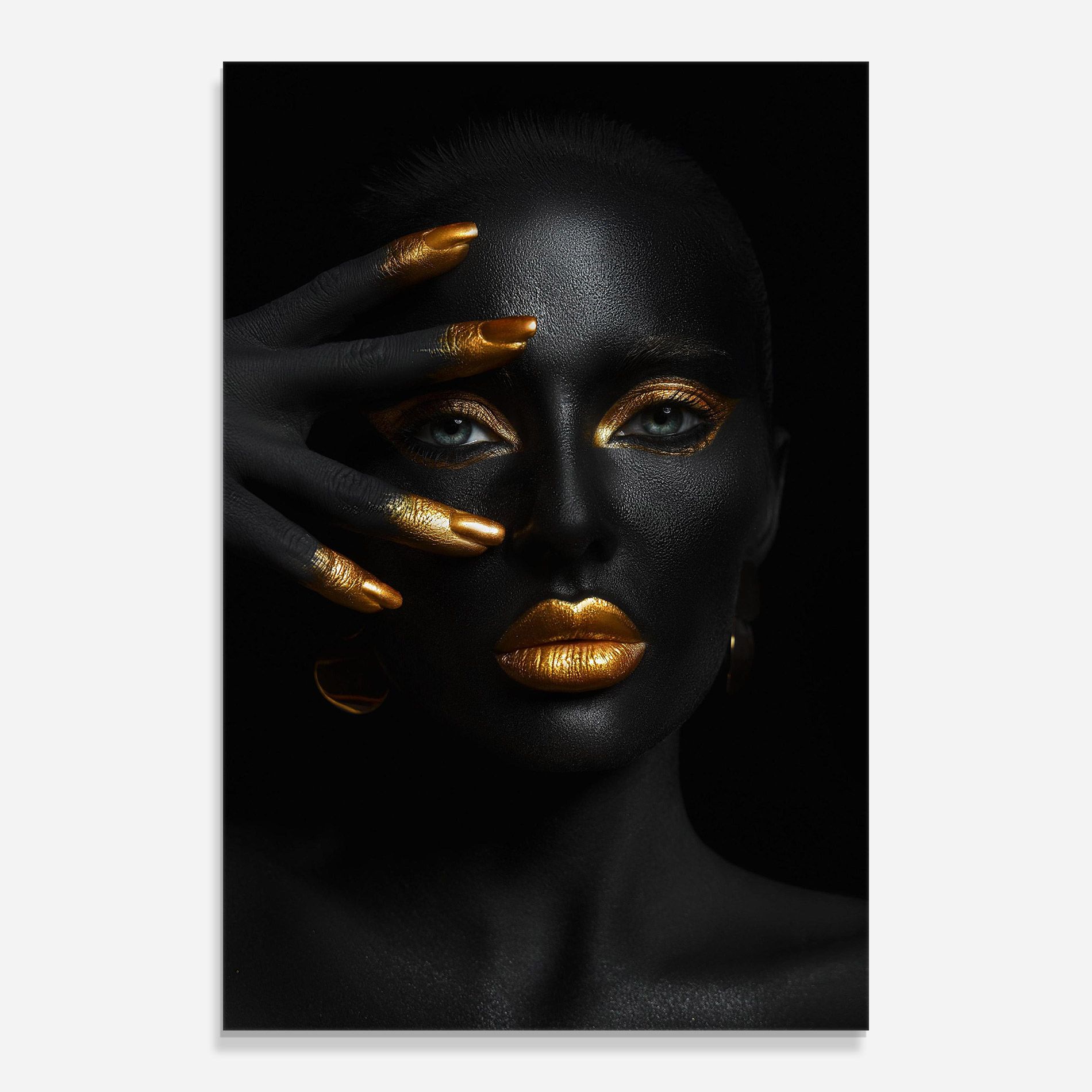 Gold Makeup Nails mockup 0