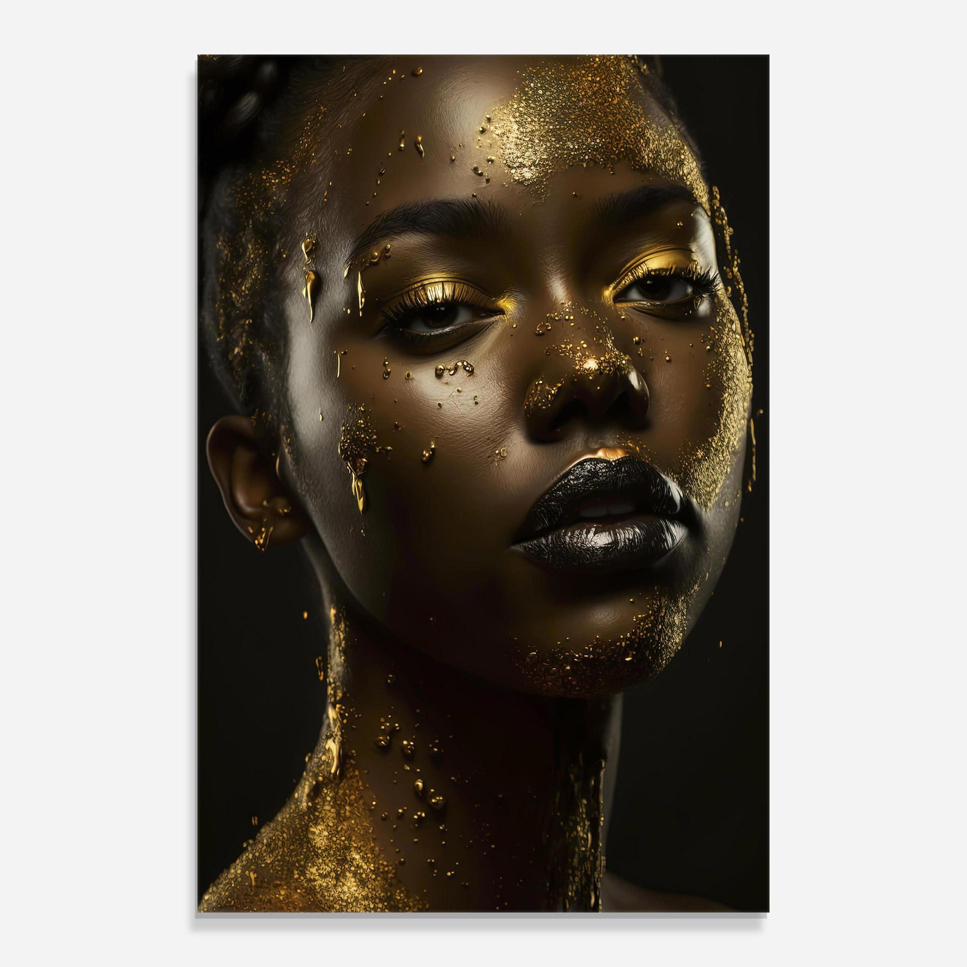Üvegkép Gold Sparkling Woman mockup 0