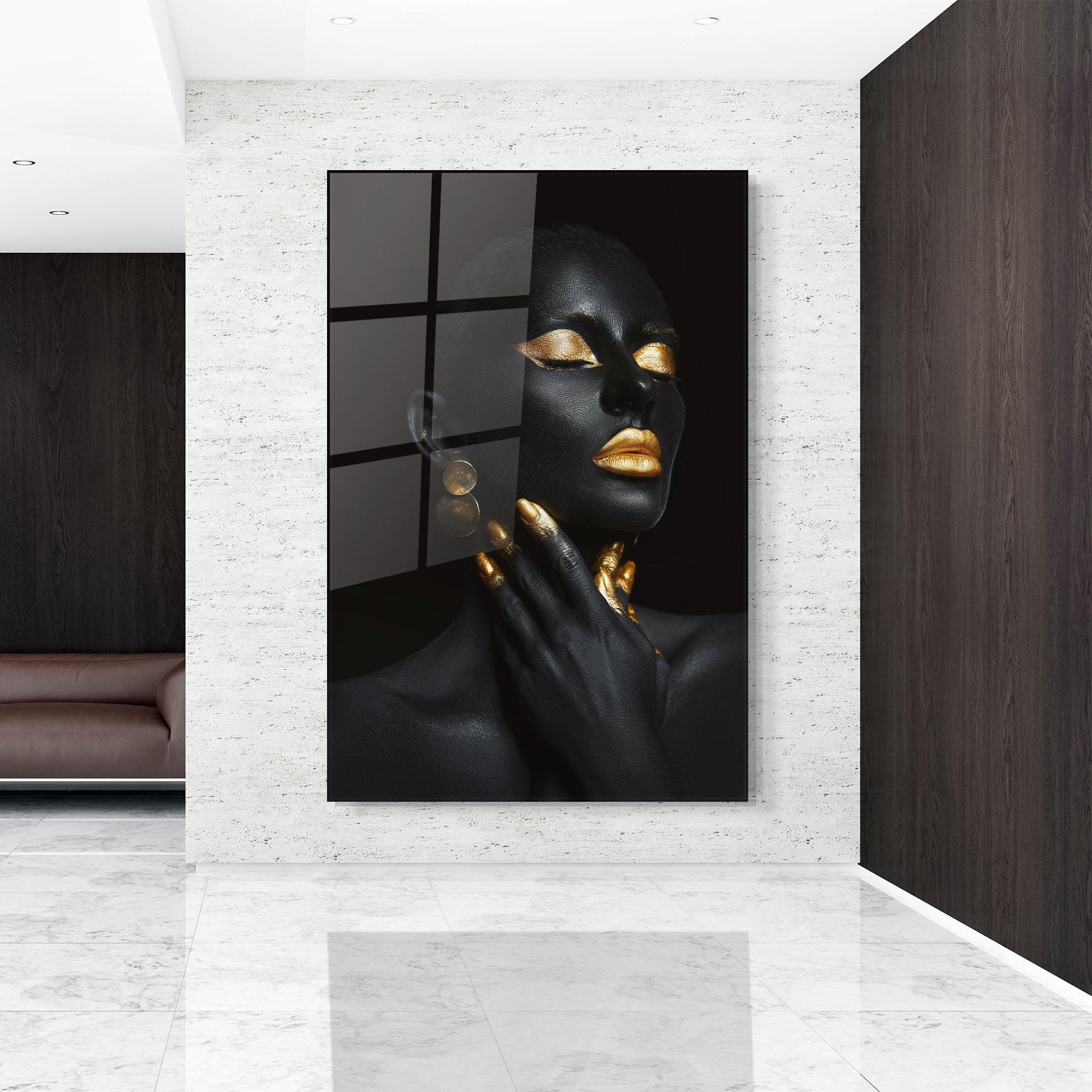 Üvegkép Eyelids Gold Makeup mockup 9